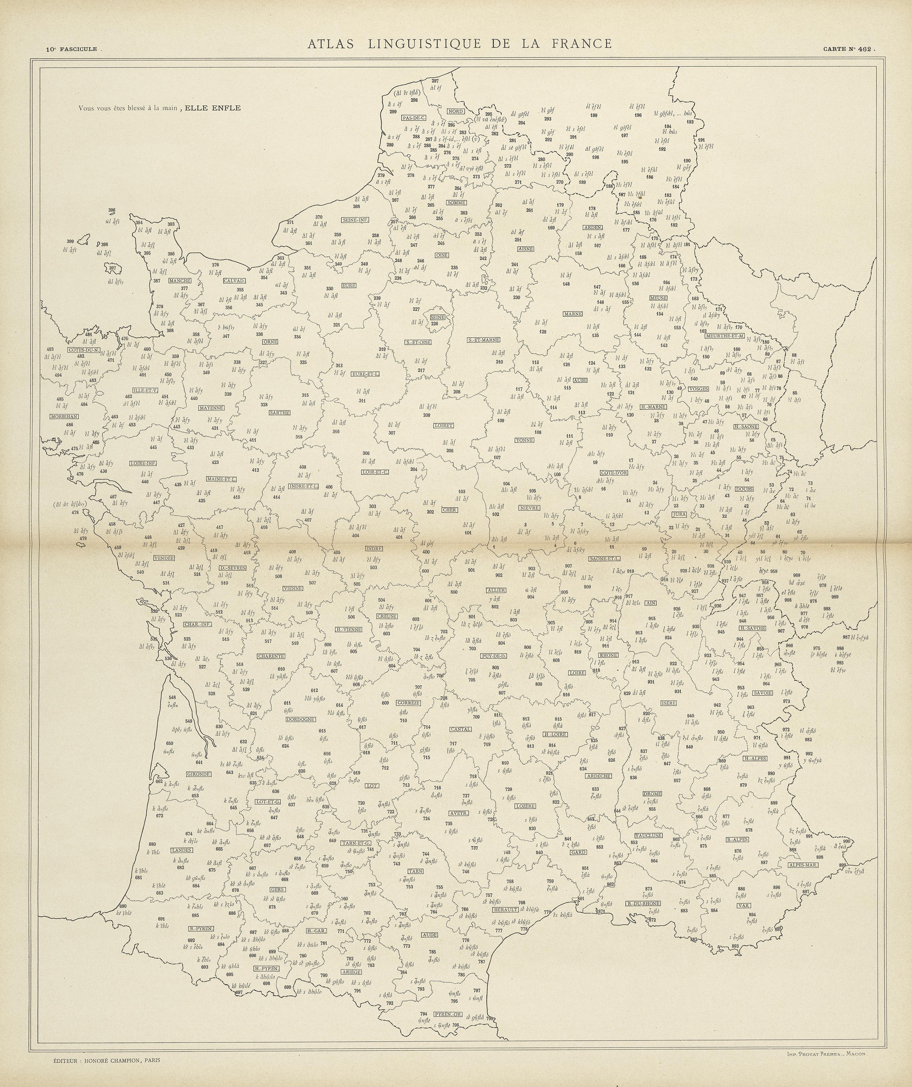 carte alf 462 du segment elle enfle.