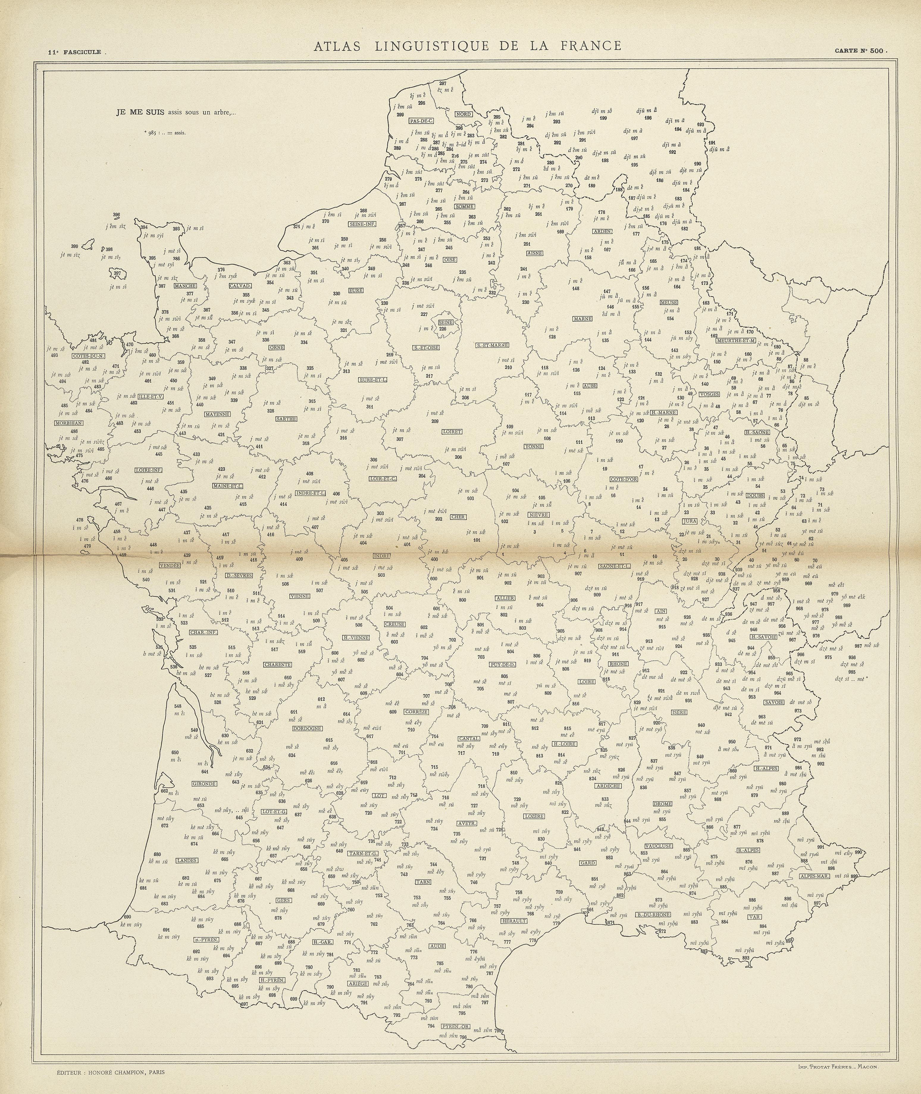carte alf 500 du segment Je me suis