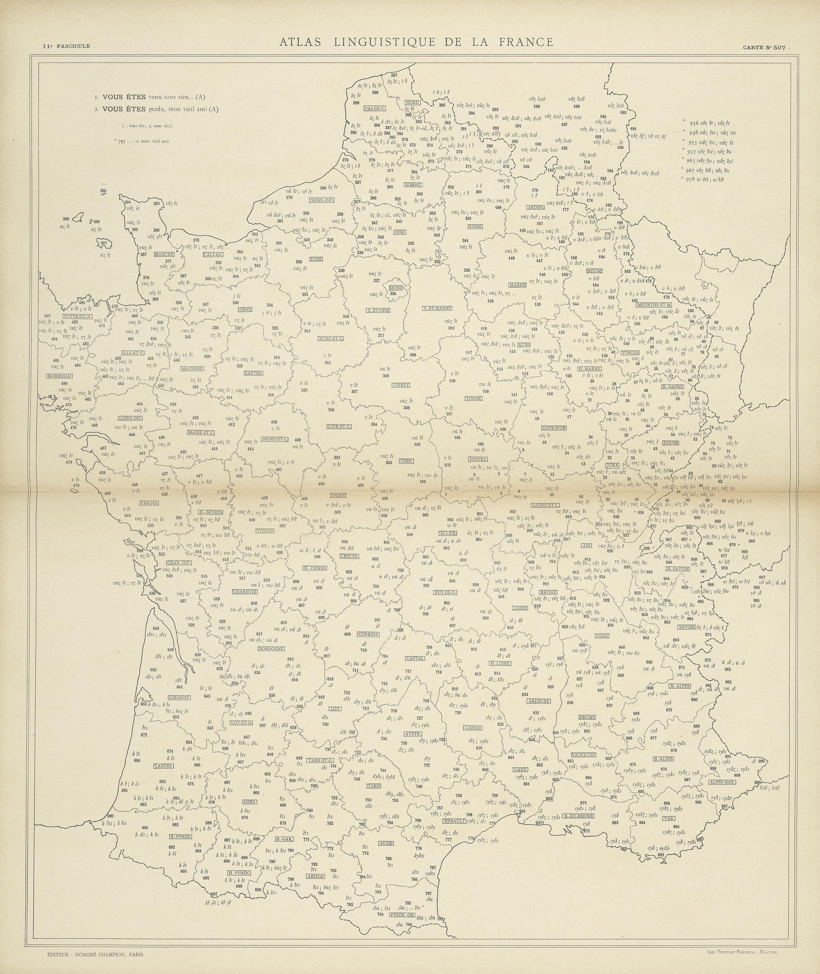 carte alf 507 du segment Vous êtes