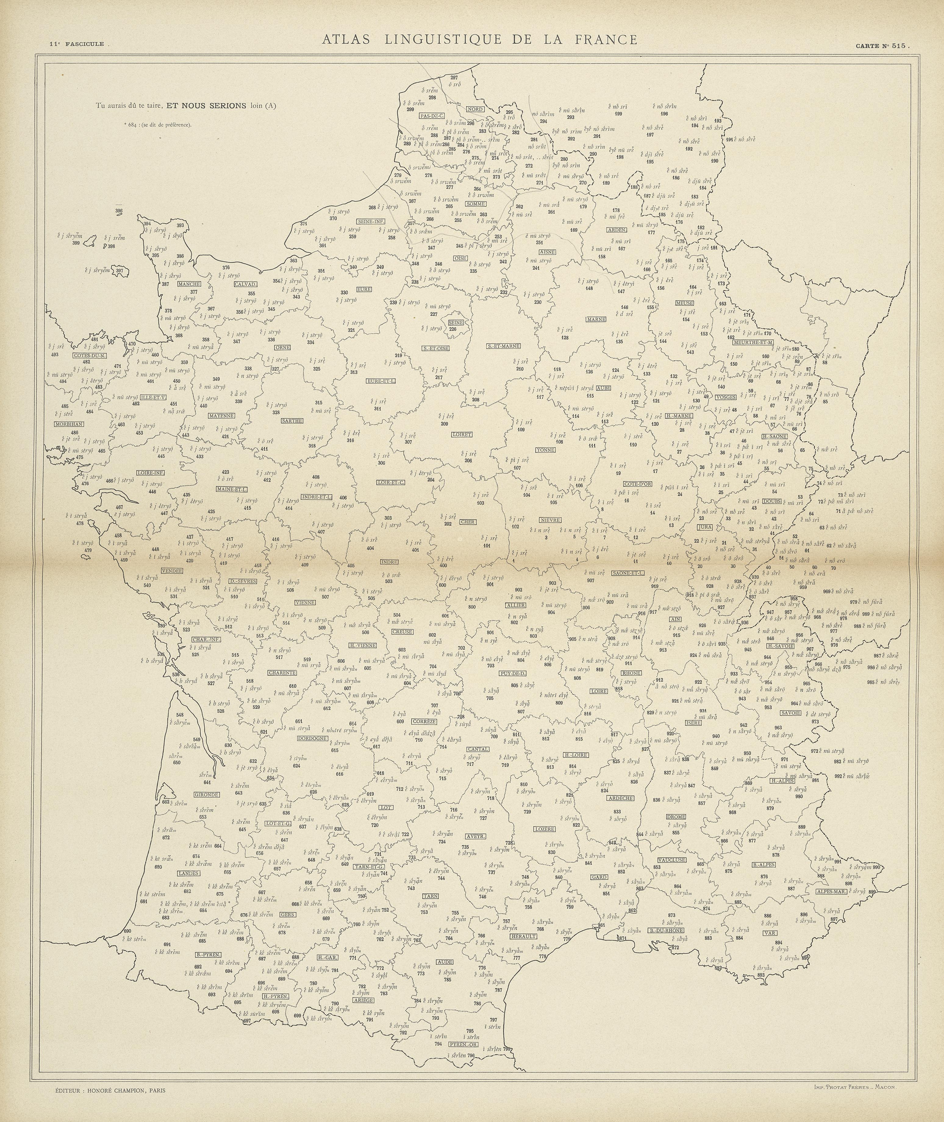 carte alf 515 du segment et nous serions
