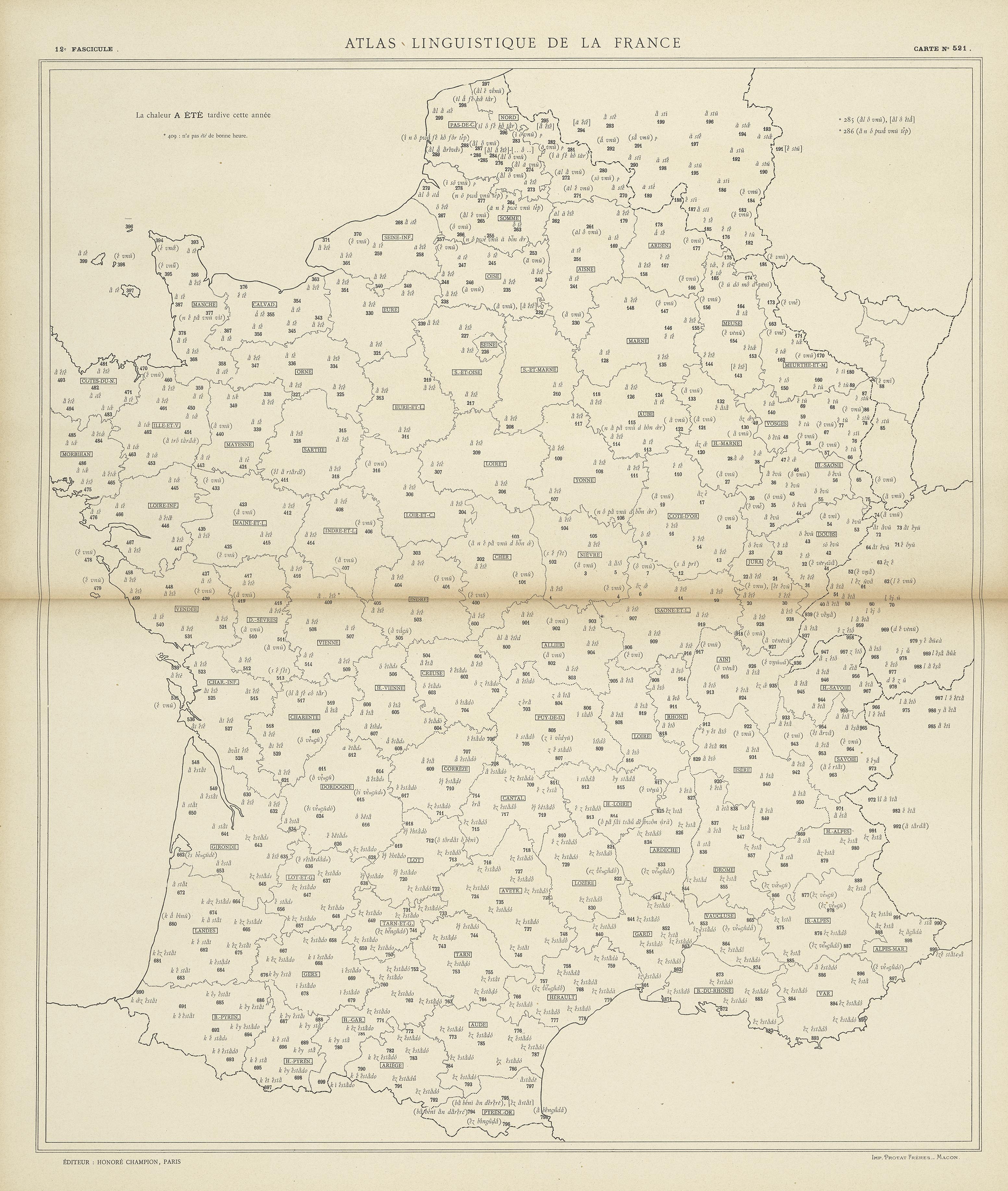carte alf 521 du segment a été