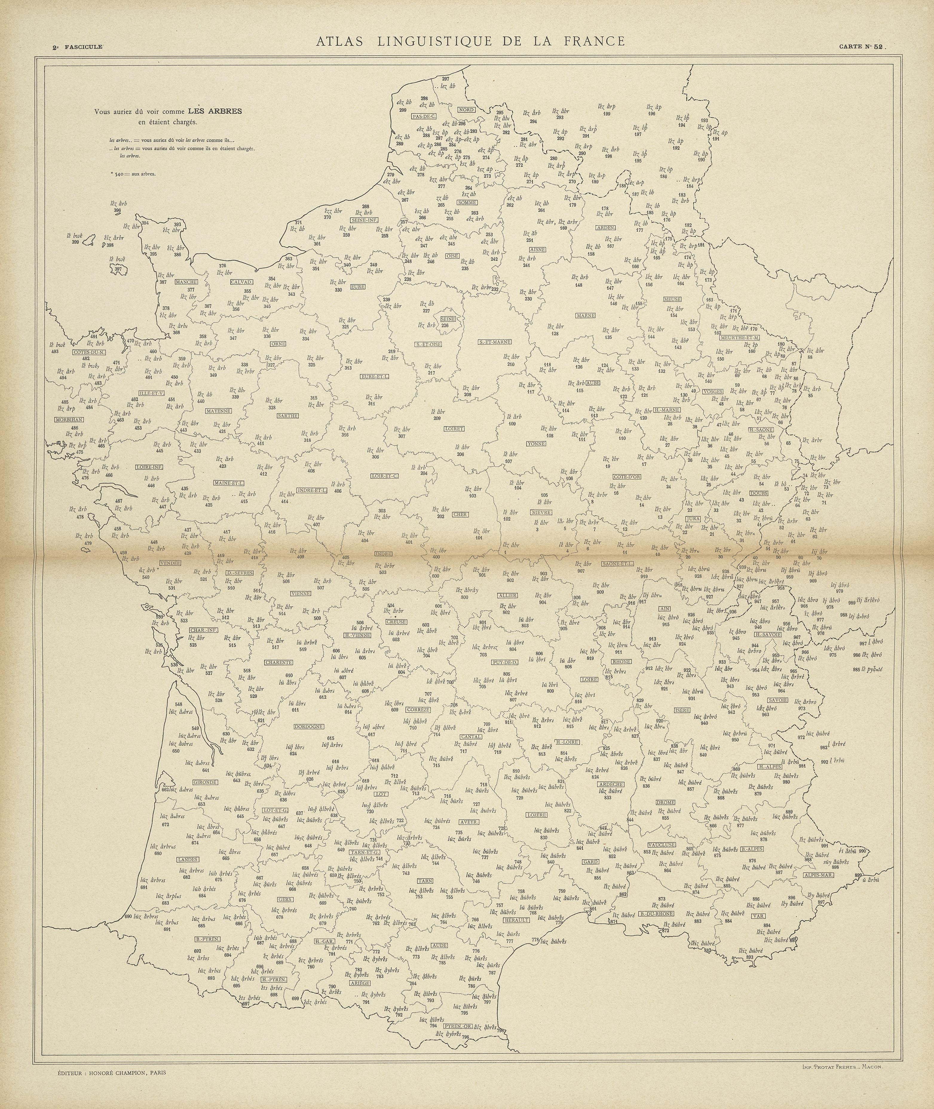 carte alf 52 du segment les arbres