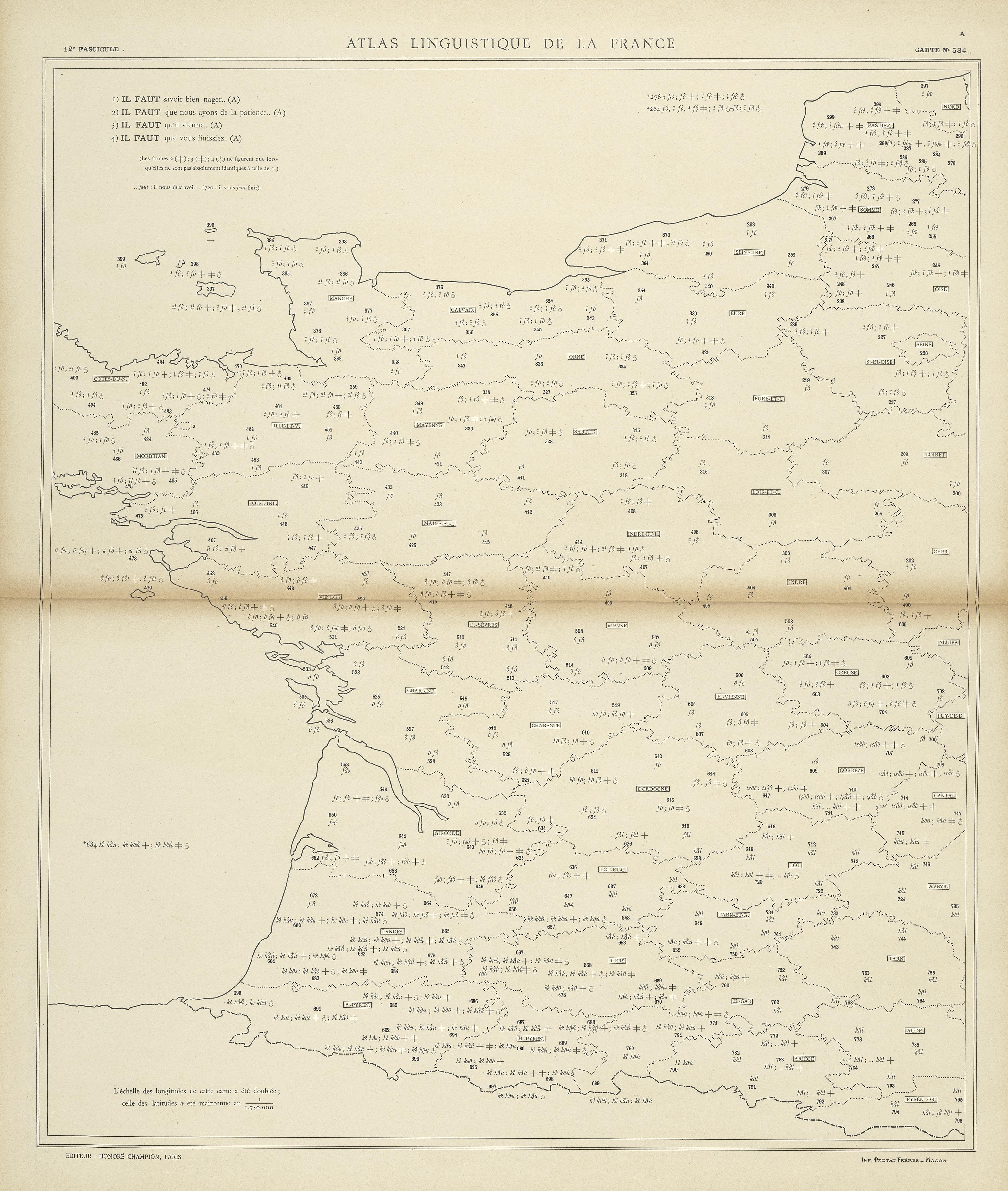 carte alf 534 du segment Il faut