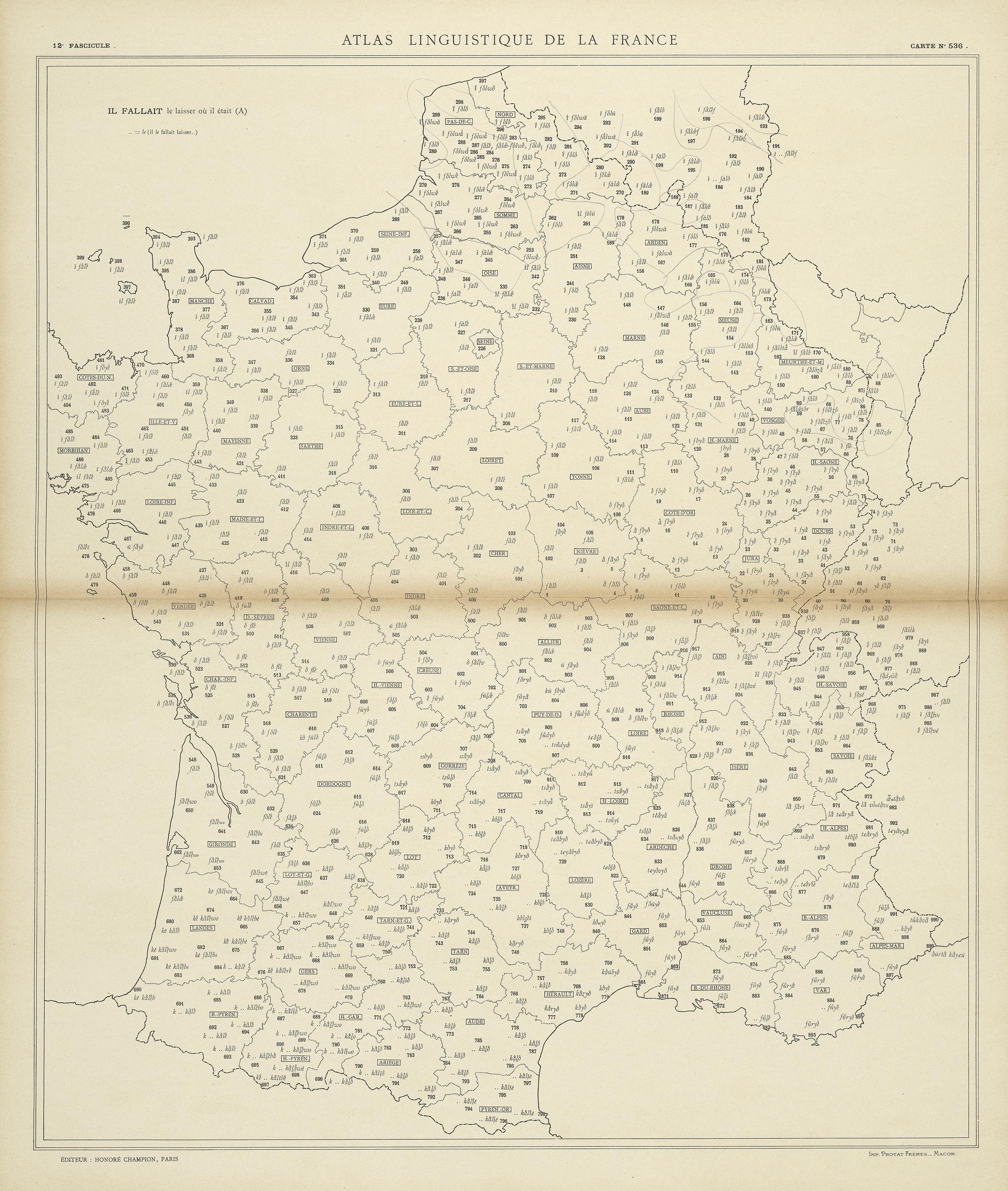 carte alf 536 du segment Il fallait