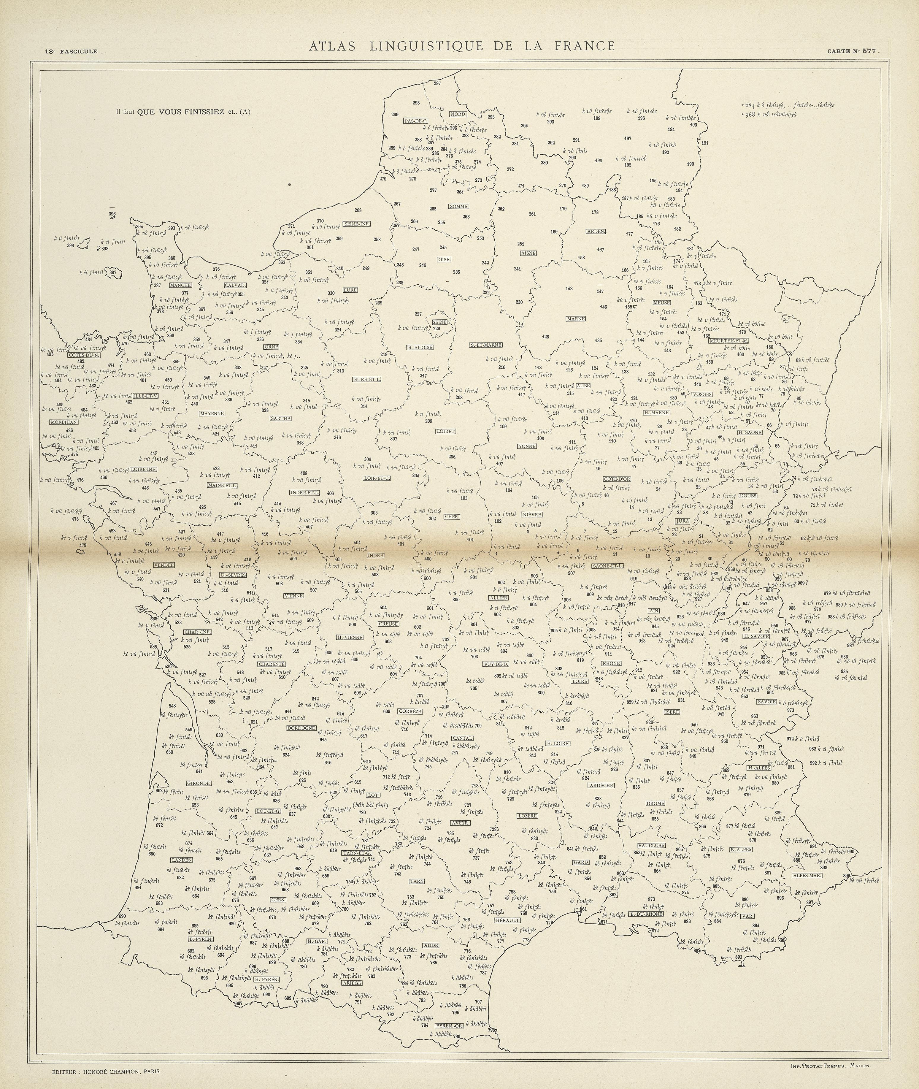 carte alf 577 du segment que vous finissiez