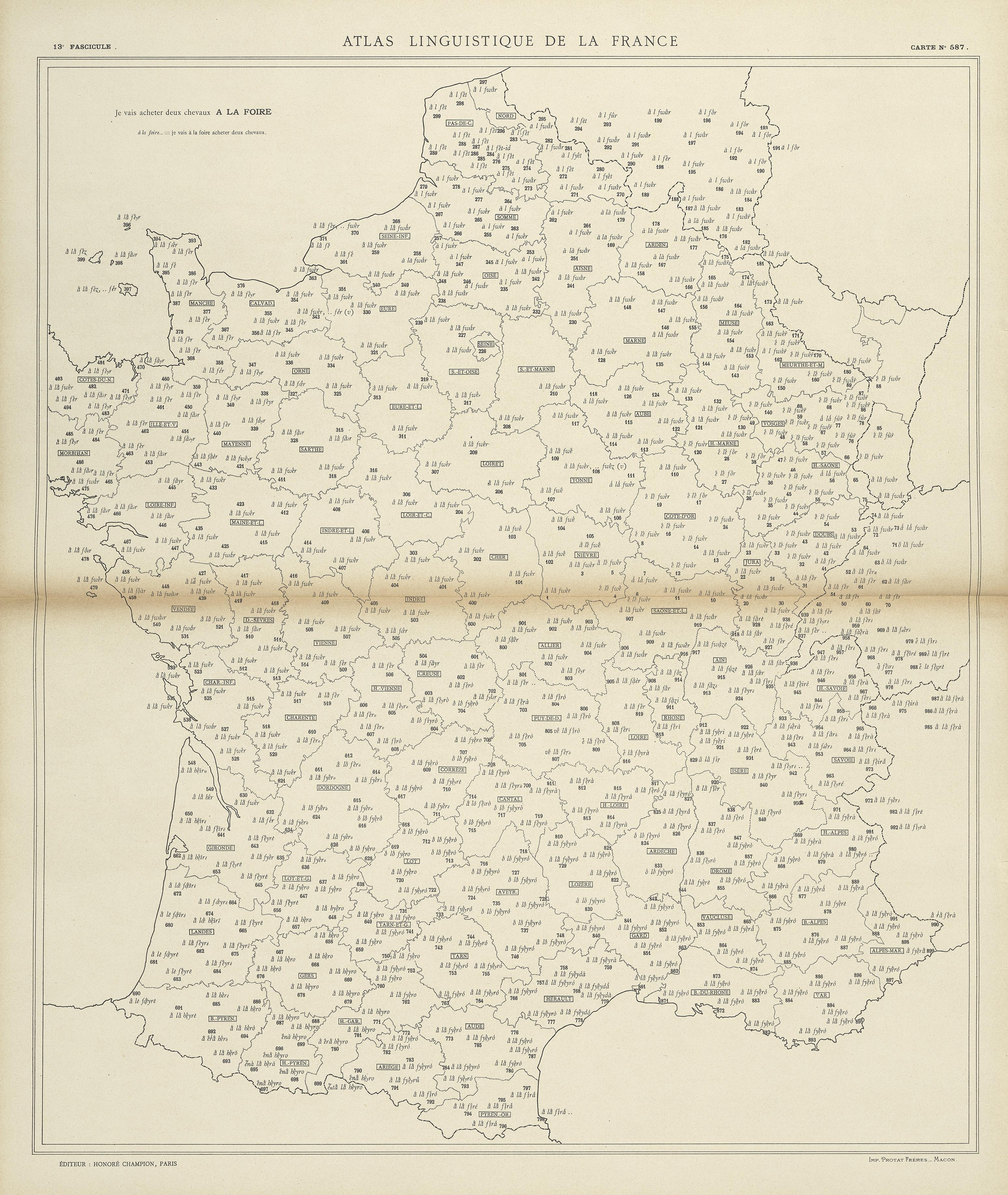 carte alf 587 du segment à la foire