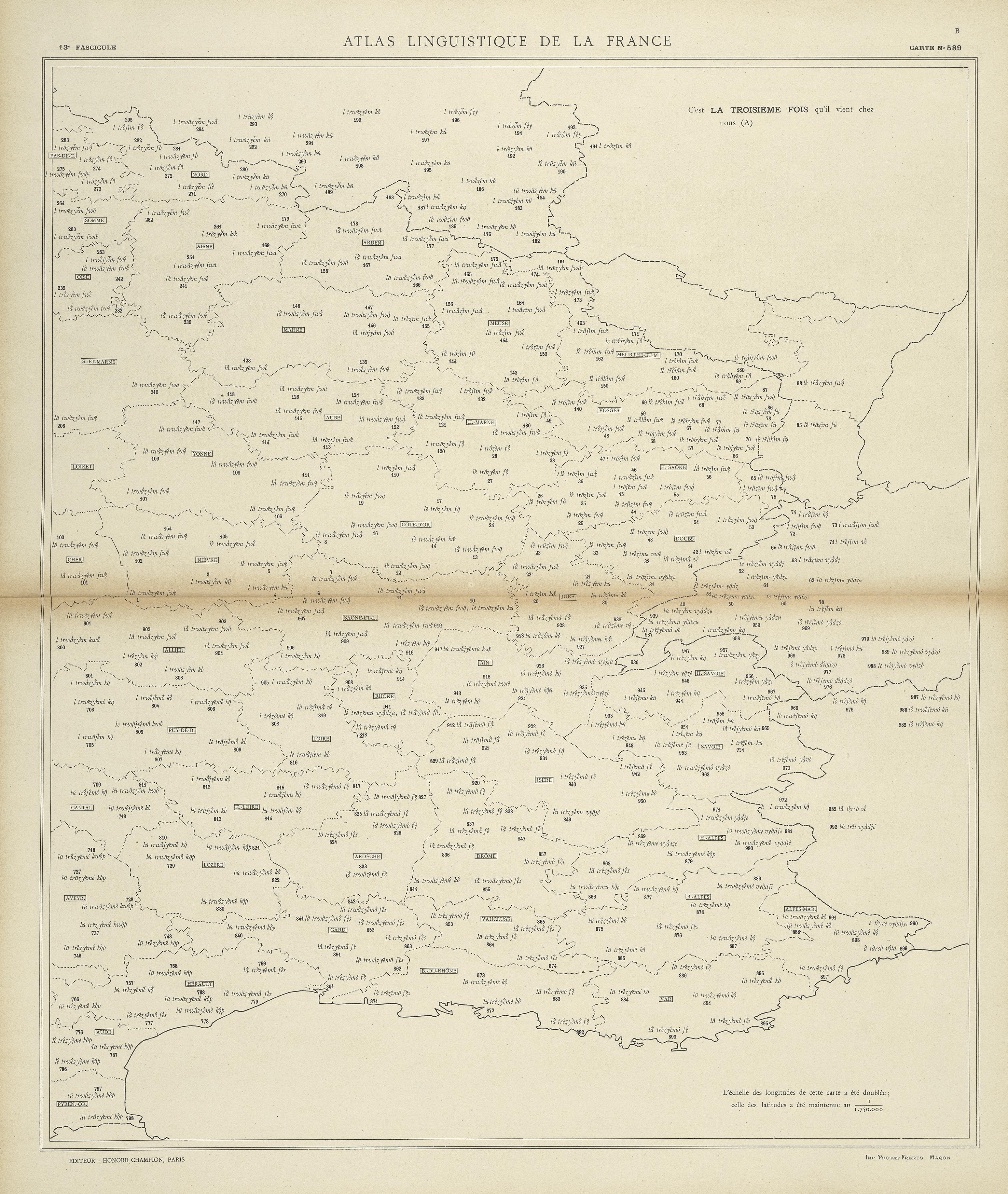carte alf 589B du segment la troisième fois
