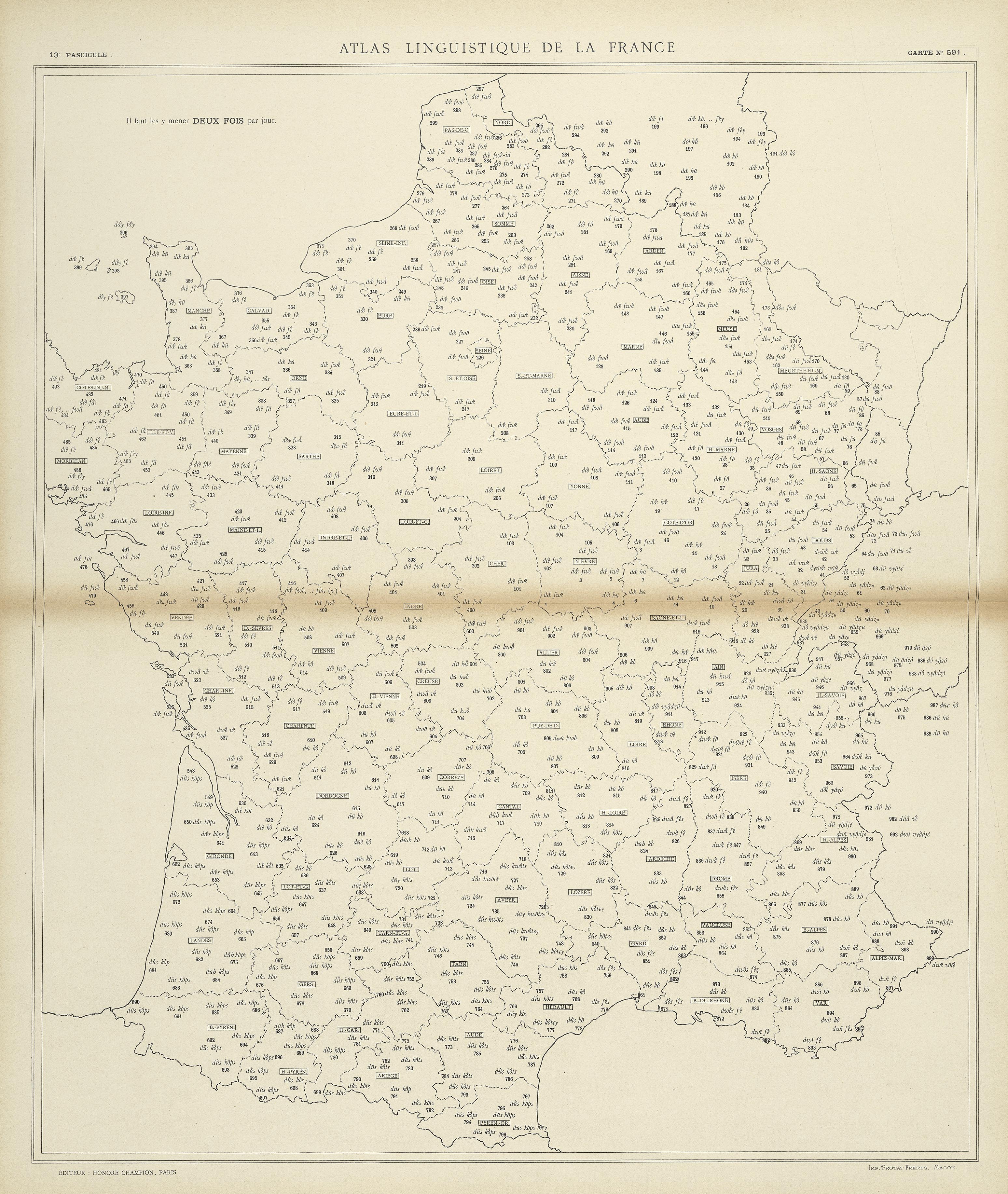 carte alf 591 du segment deux fois