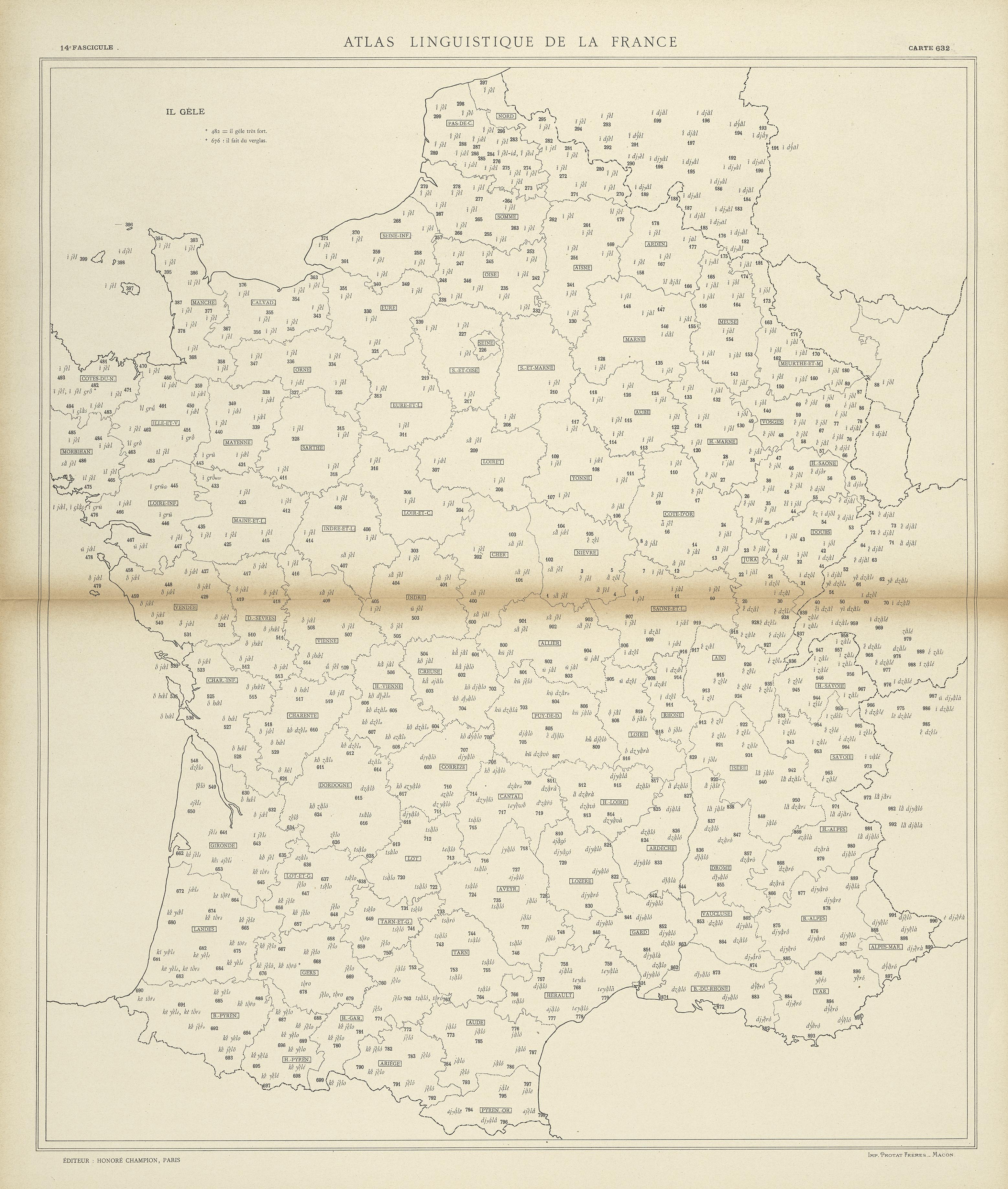 carte alf 632 du segment Il gèle.