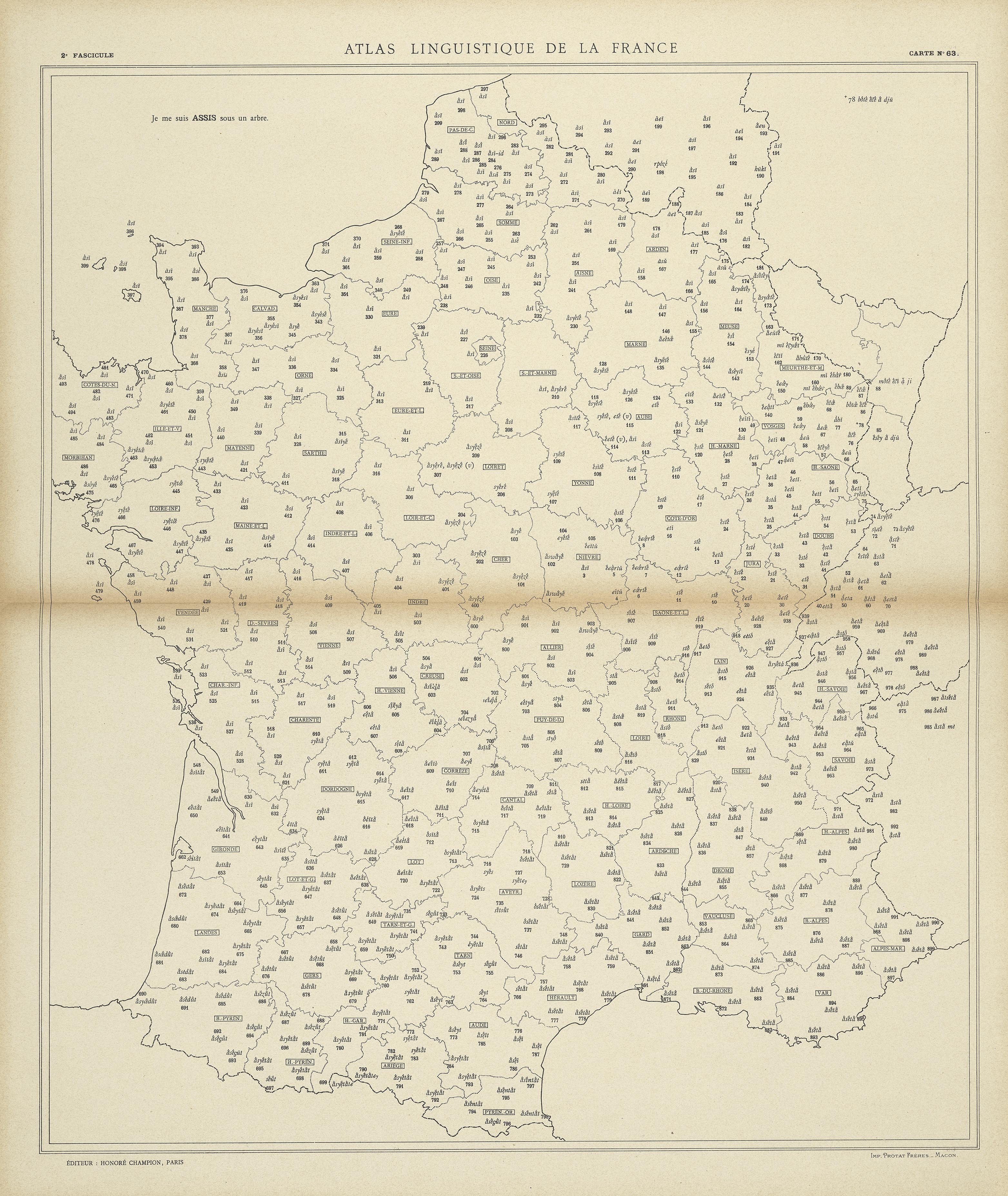 carte alf 63 du segment assis