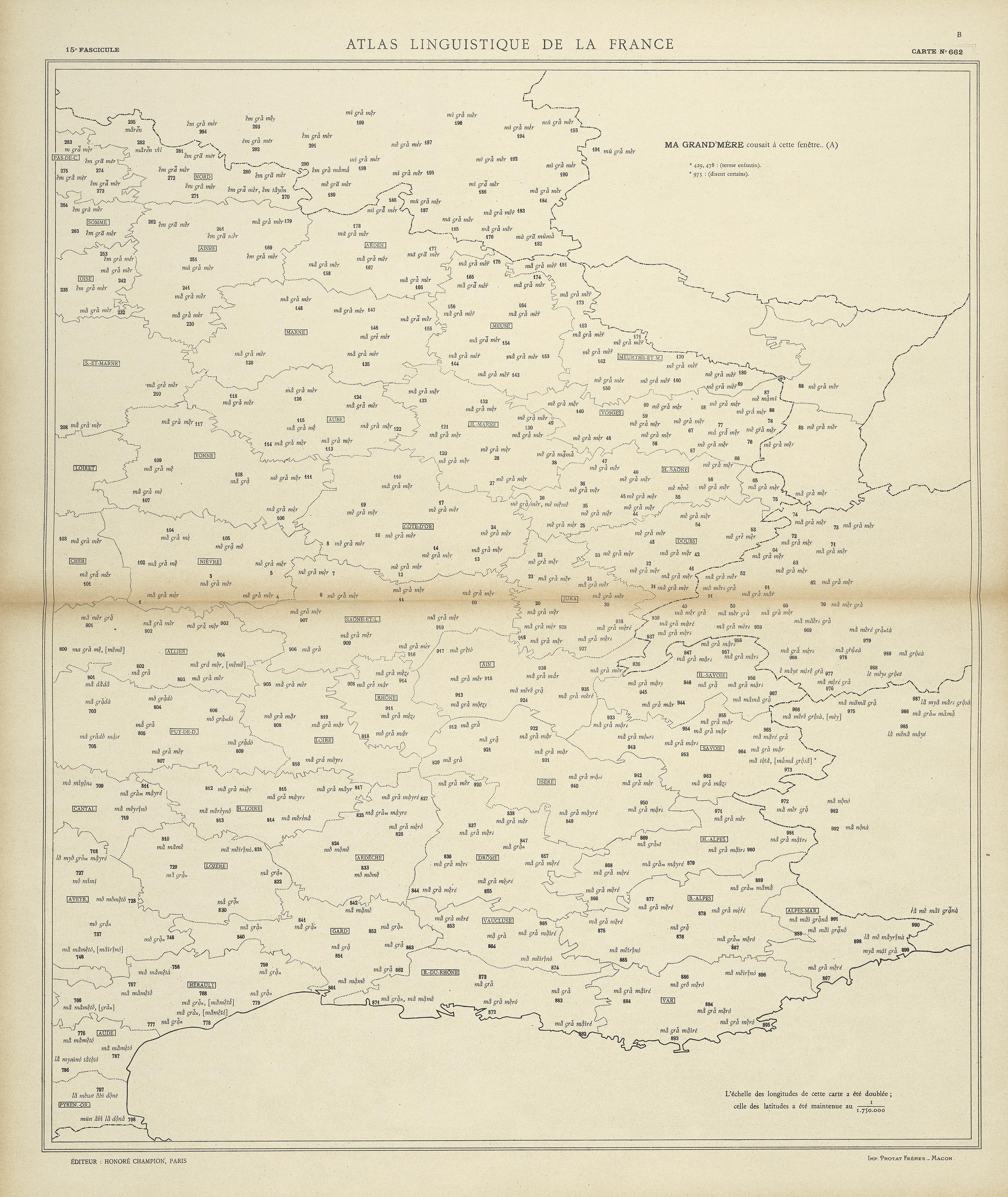 carte alf 662B du segment Ma grand-mère