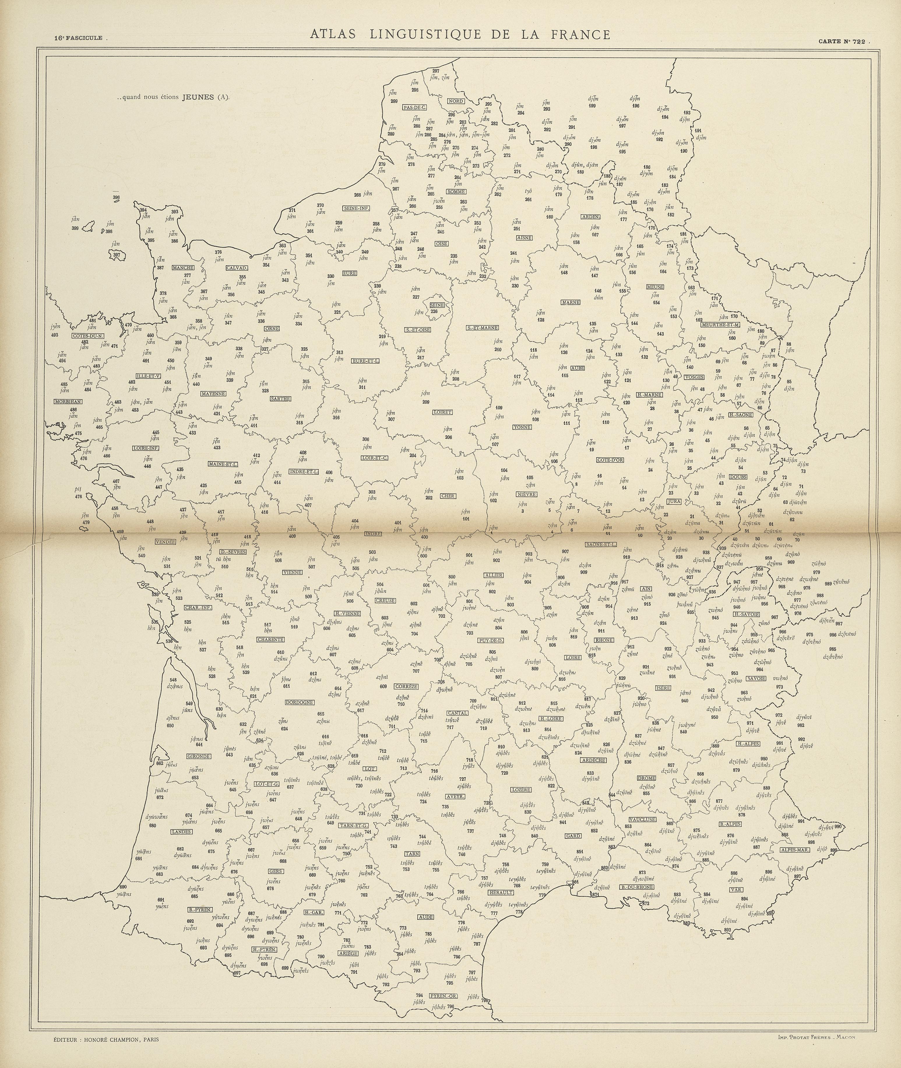 carte alf 722 du segment jeunes.
