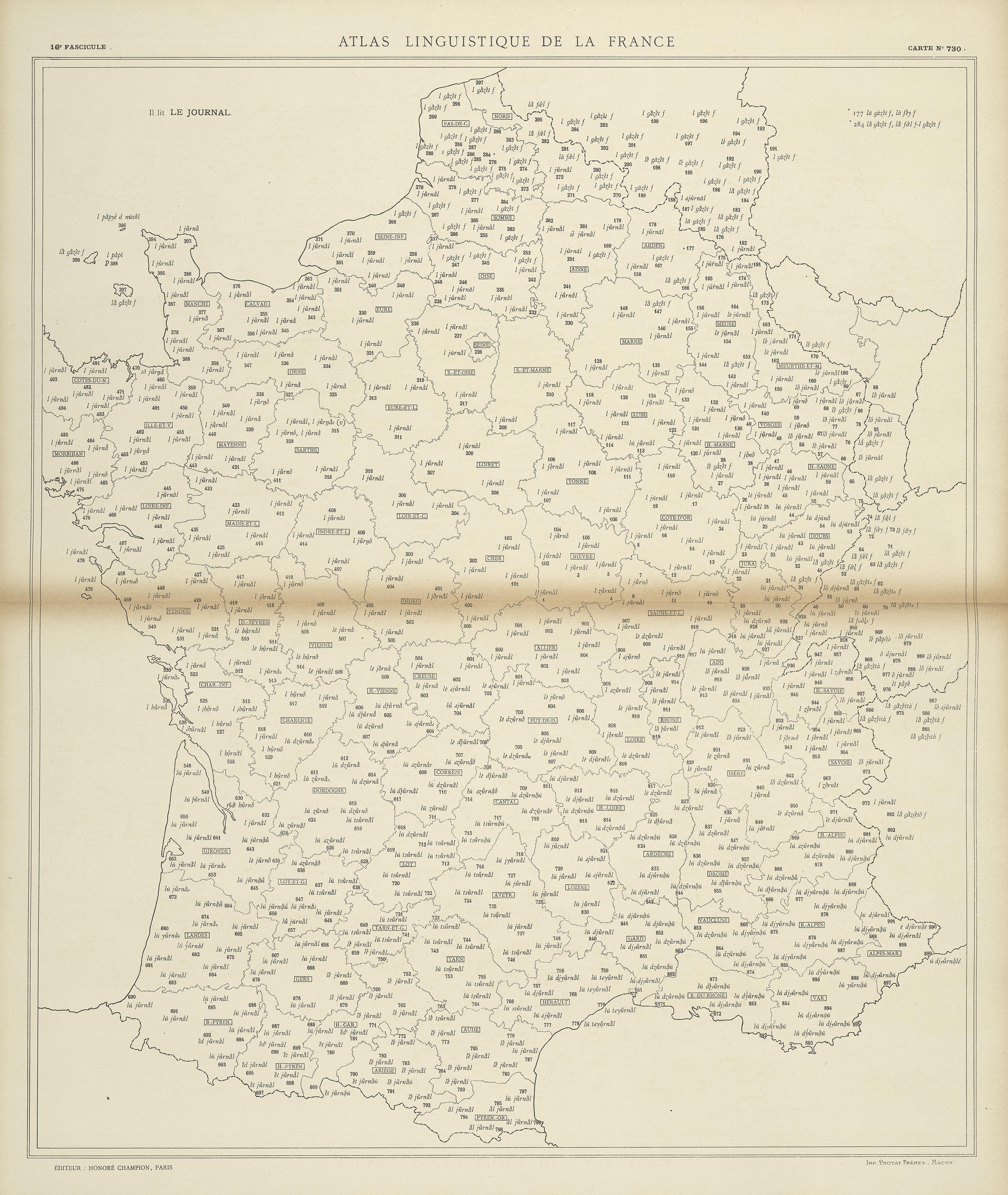 carte alf 730 du segment le journal.