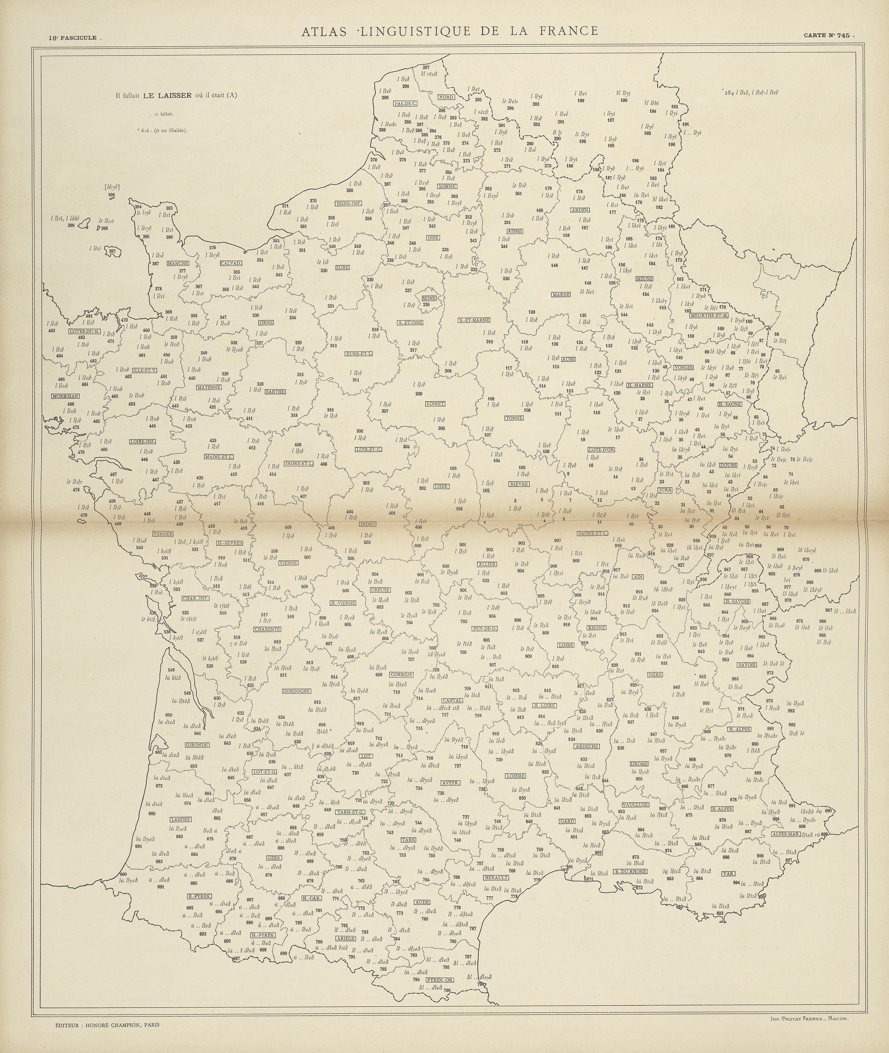 carte alf 745 du segment le laisser