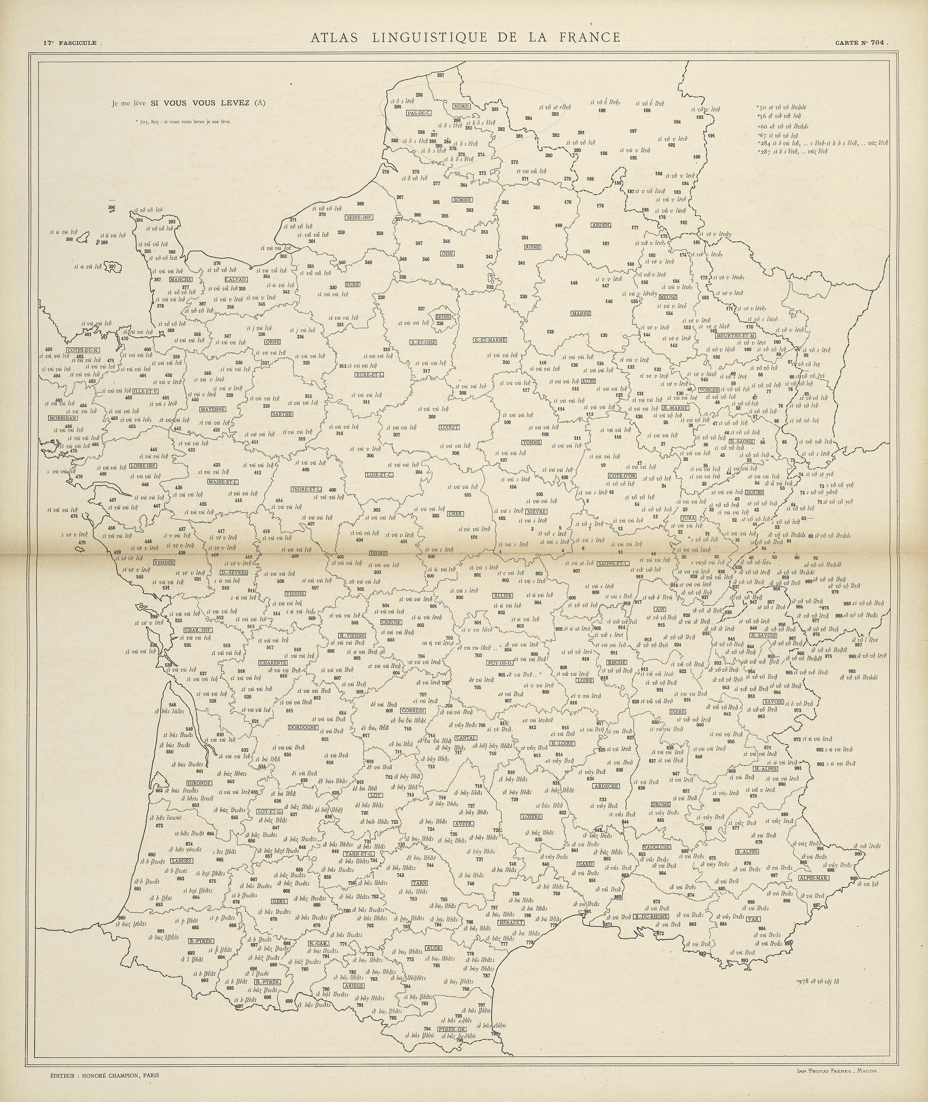 carte alf 764 du segment si vous vous levez.