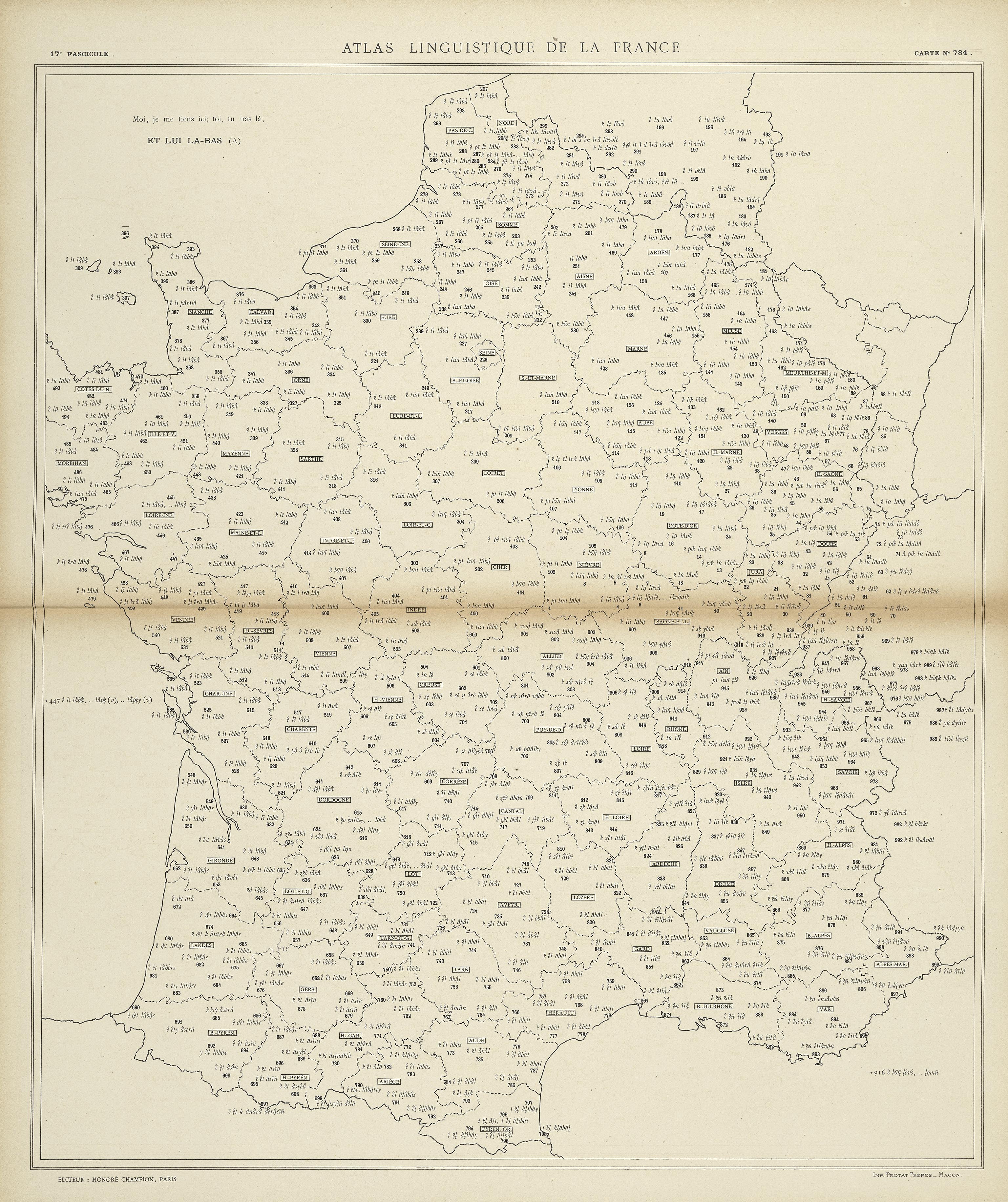 carte alf 784 du segment et lui là-bas.