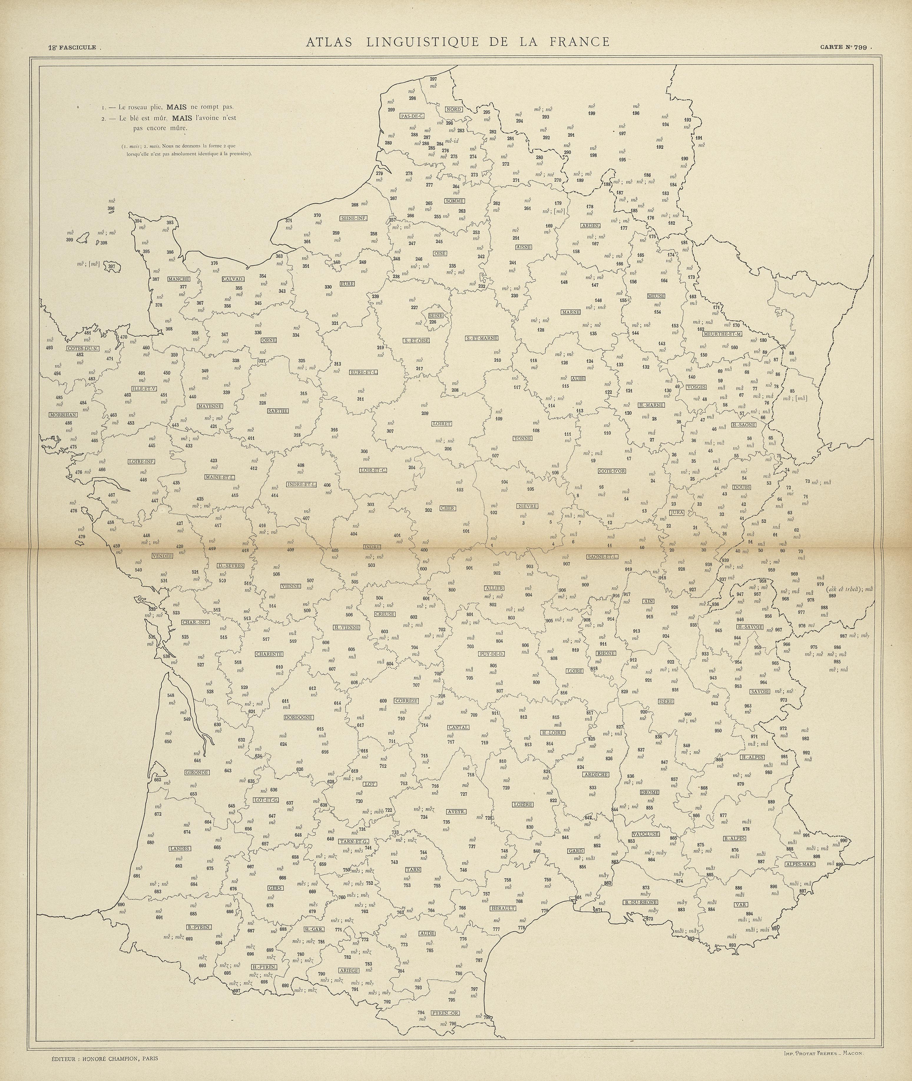 carte alf 799 du segment mais