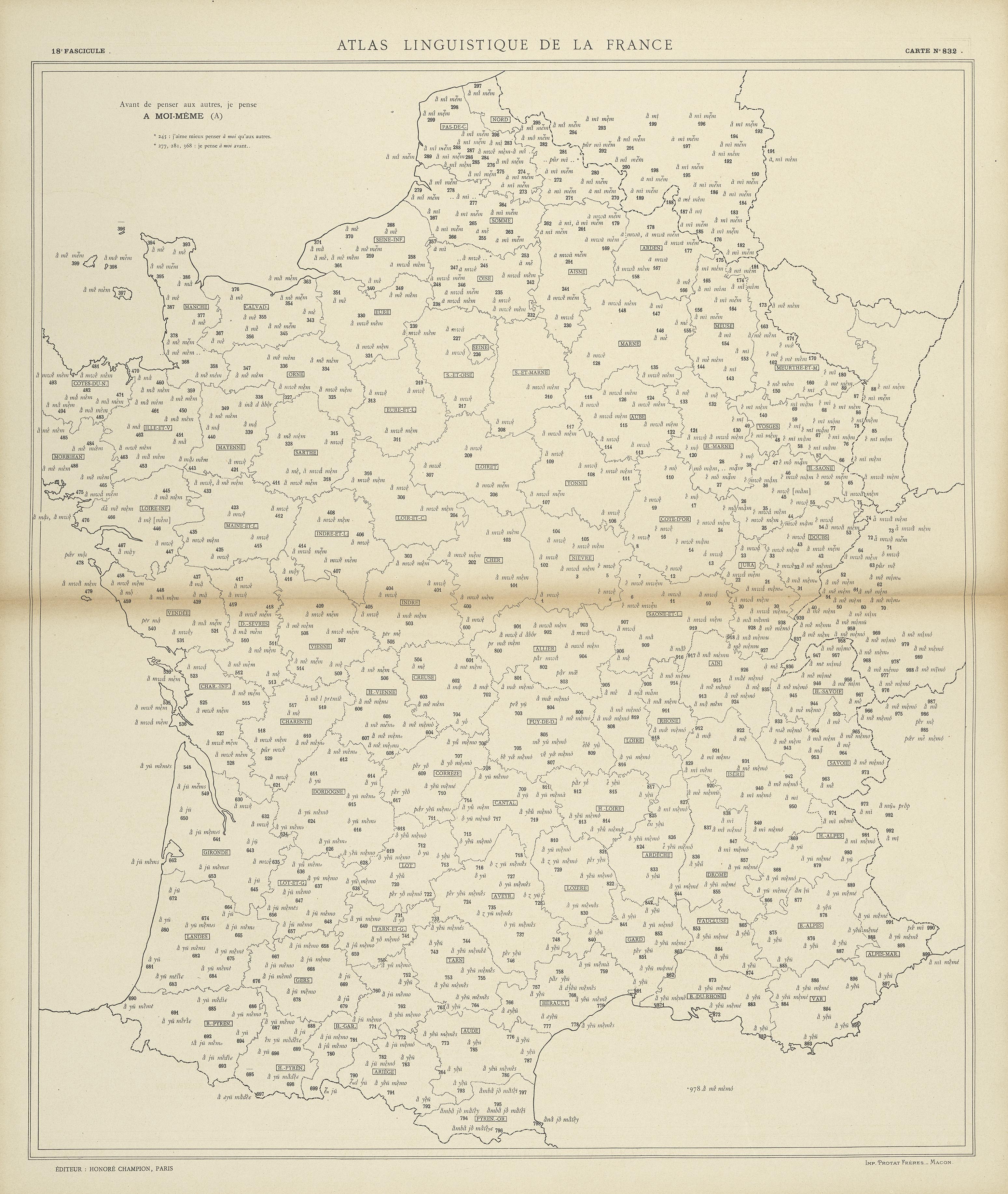 carte alf 832 du segment à moi-même.