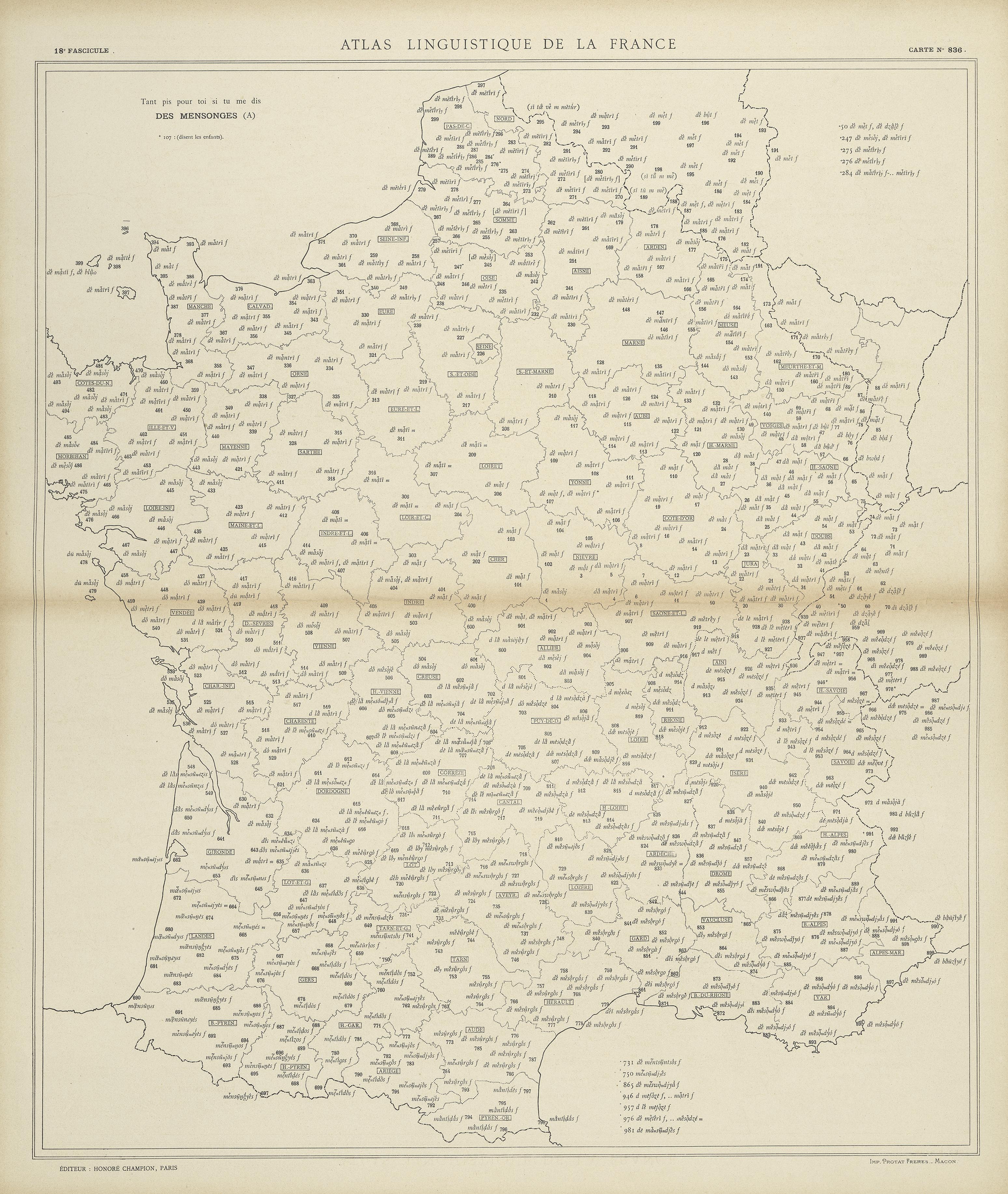 carte alf 836 du segment des mensonges.