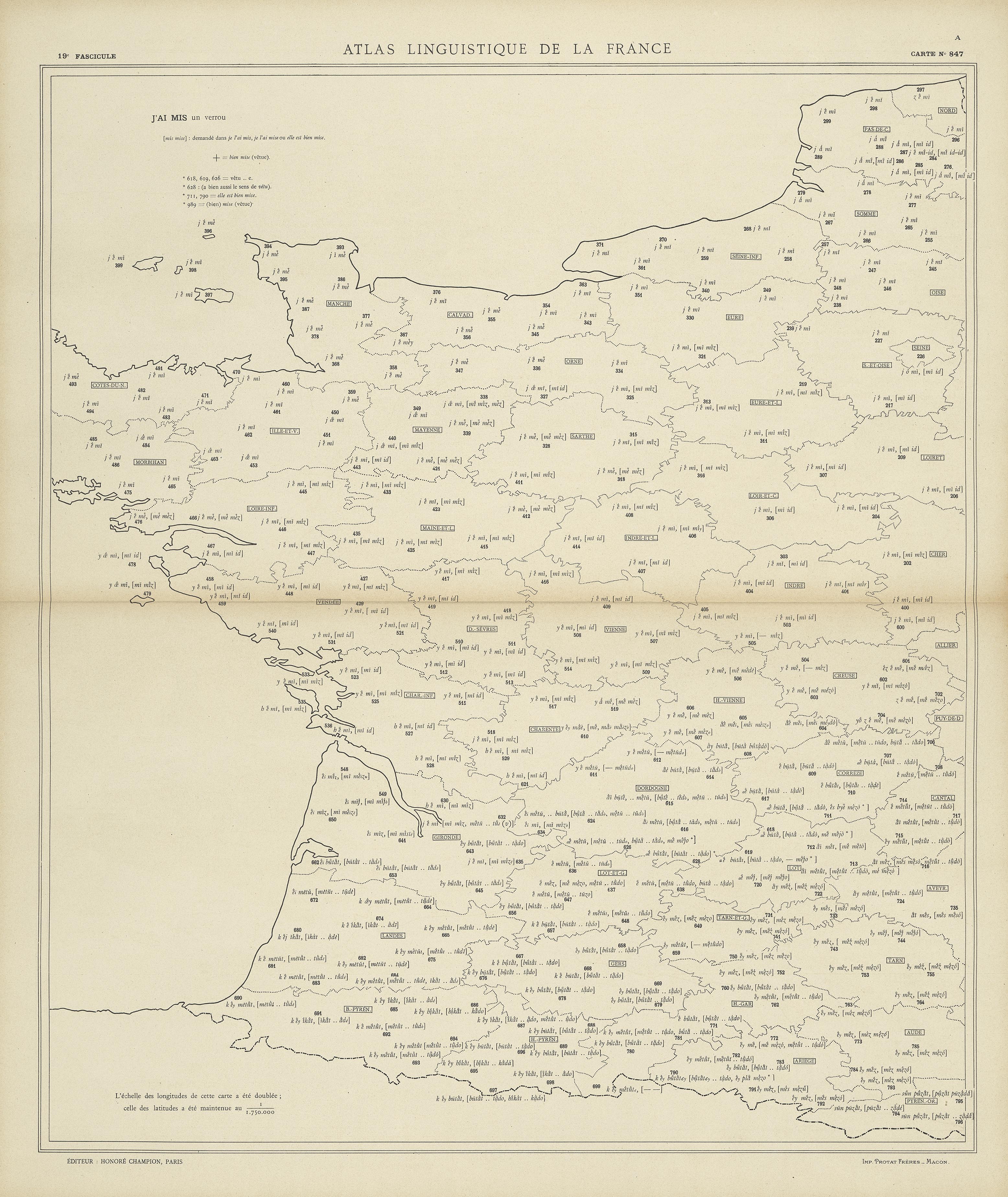 carte alf 847 du segment J'ai mis