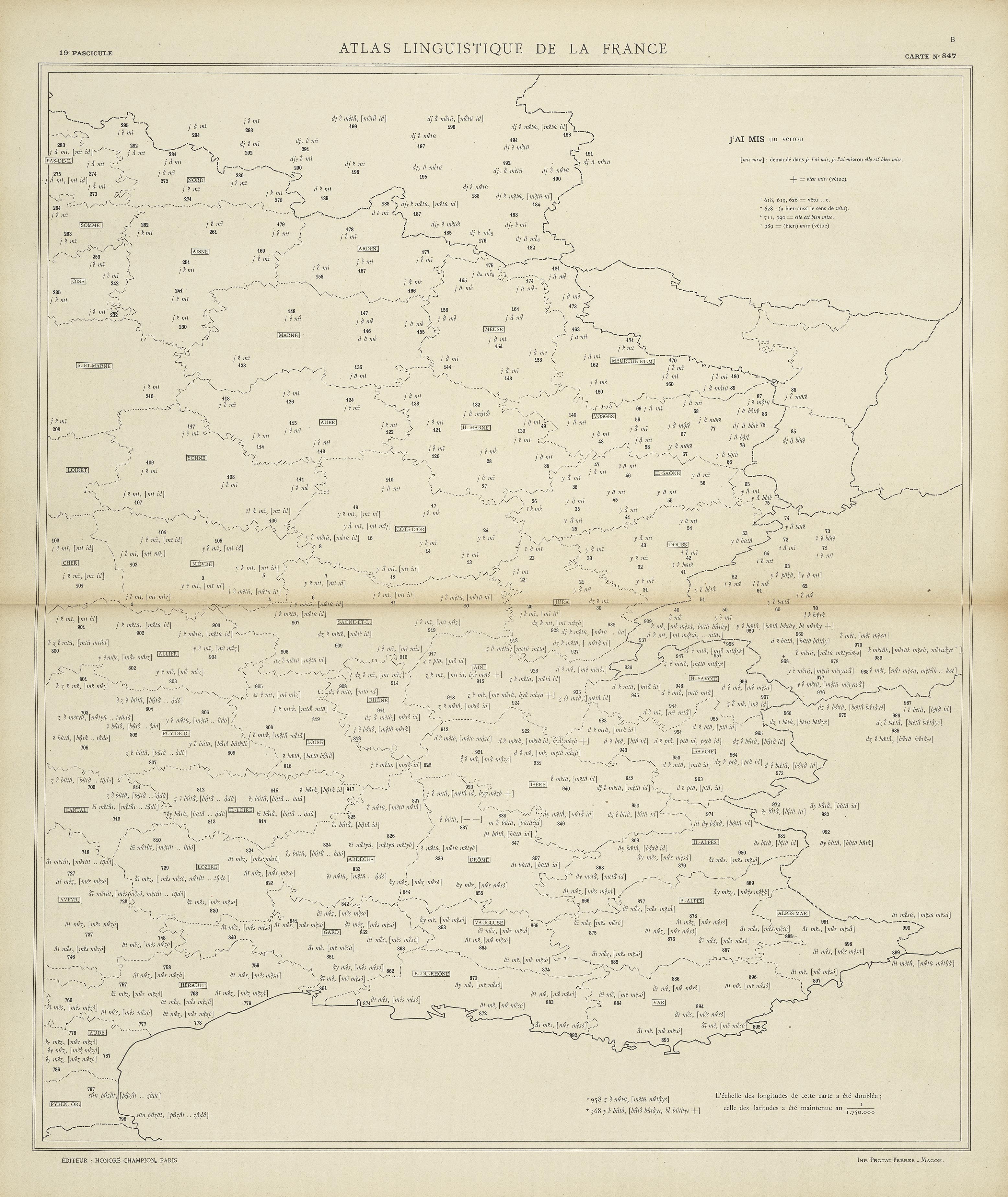 carte alf 847B du segment J'ai mis
