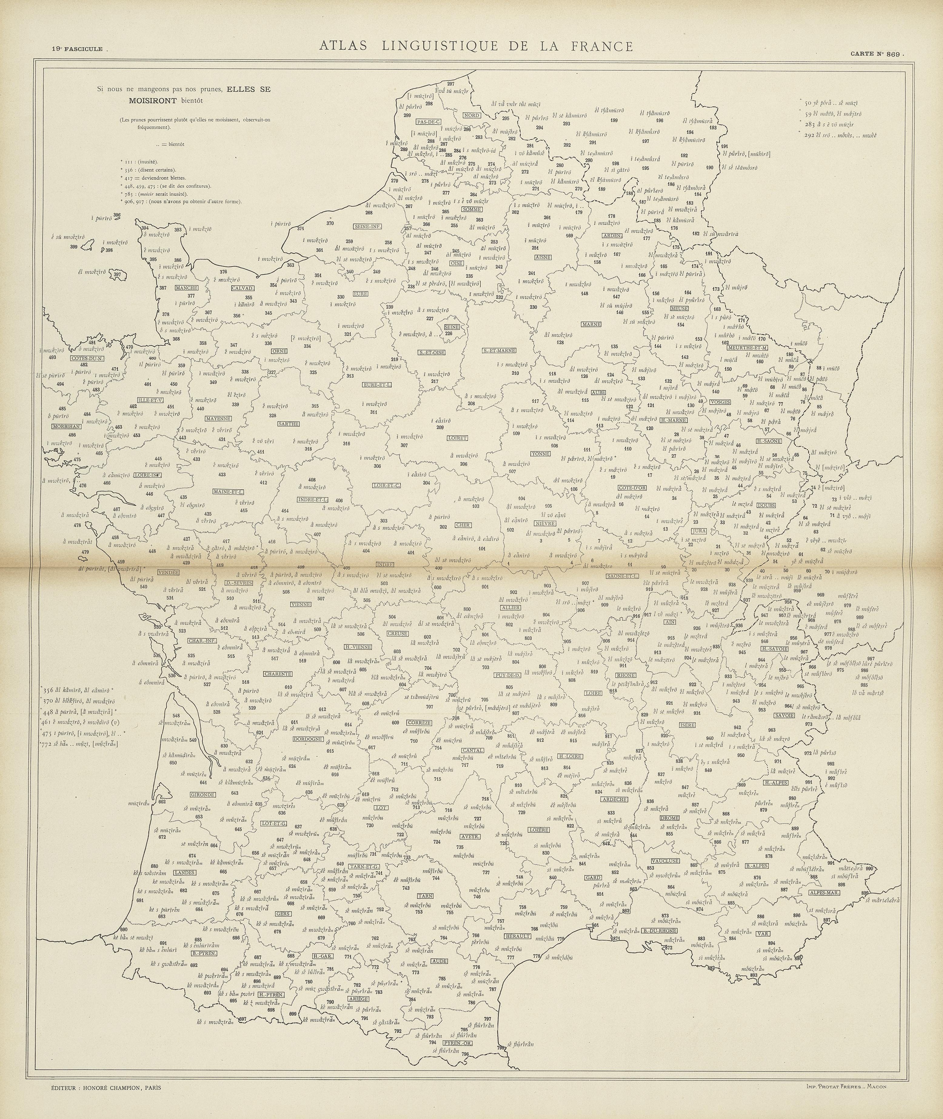carte alf 869 du segment elles se moisiront