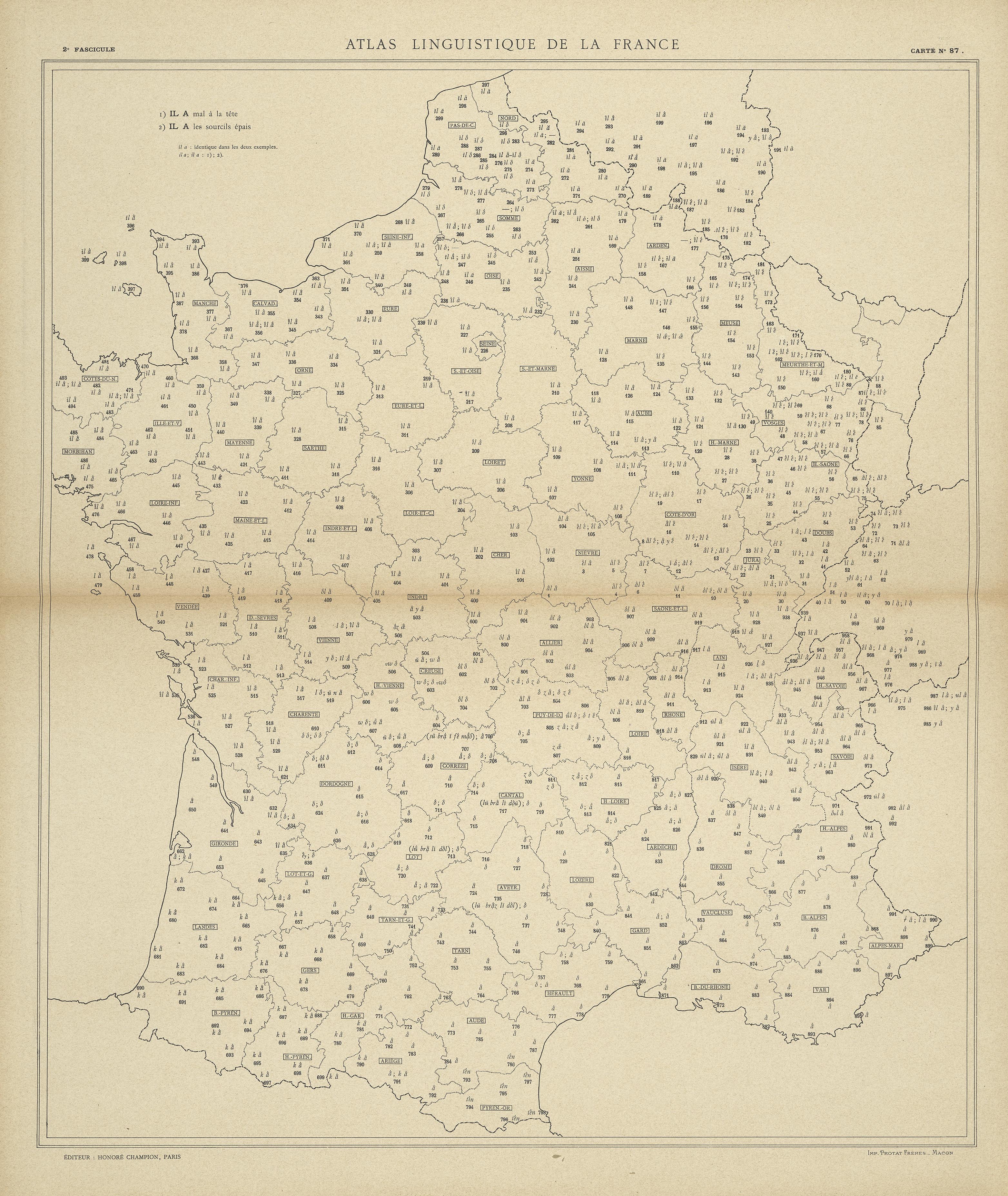 carte alf 87 du segment Il a