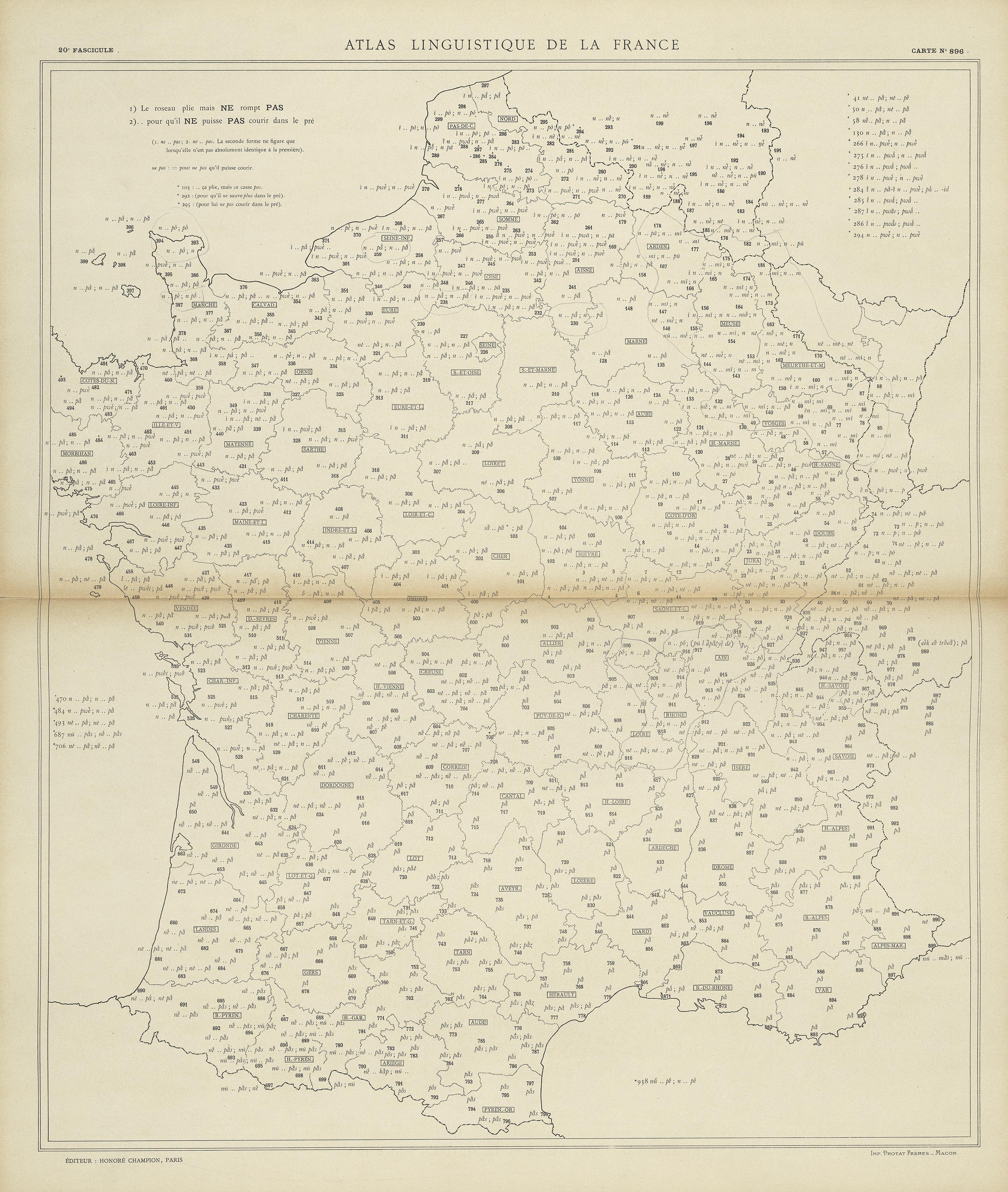 carte alf 896 du segment ne