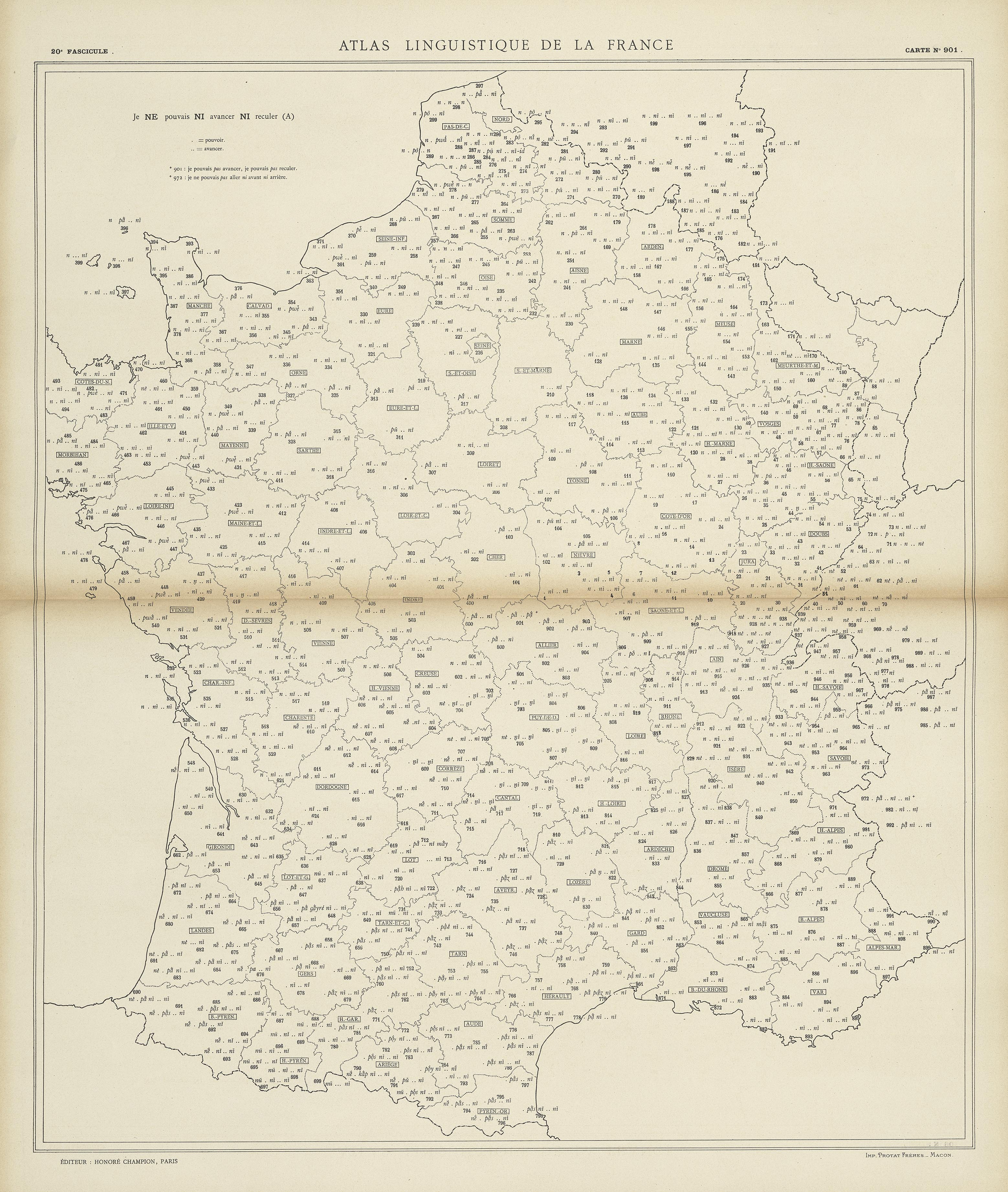 carte alf 901 du segment ni