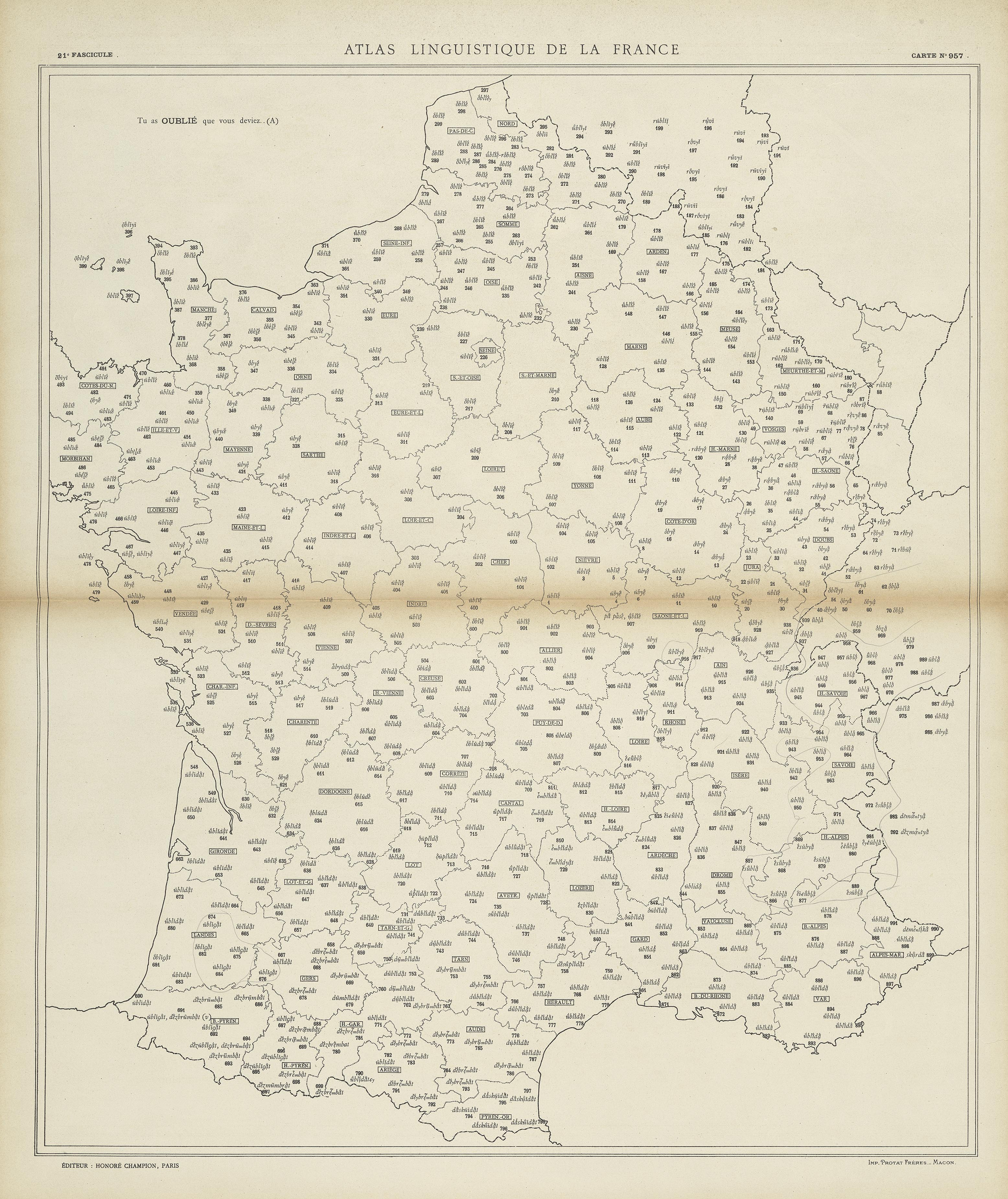 carte alf 957 du segment oublié