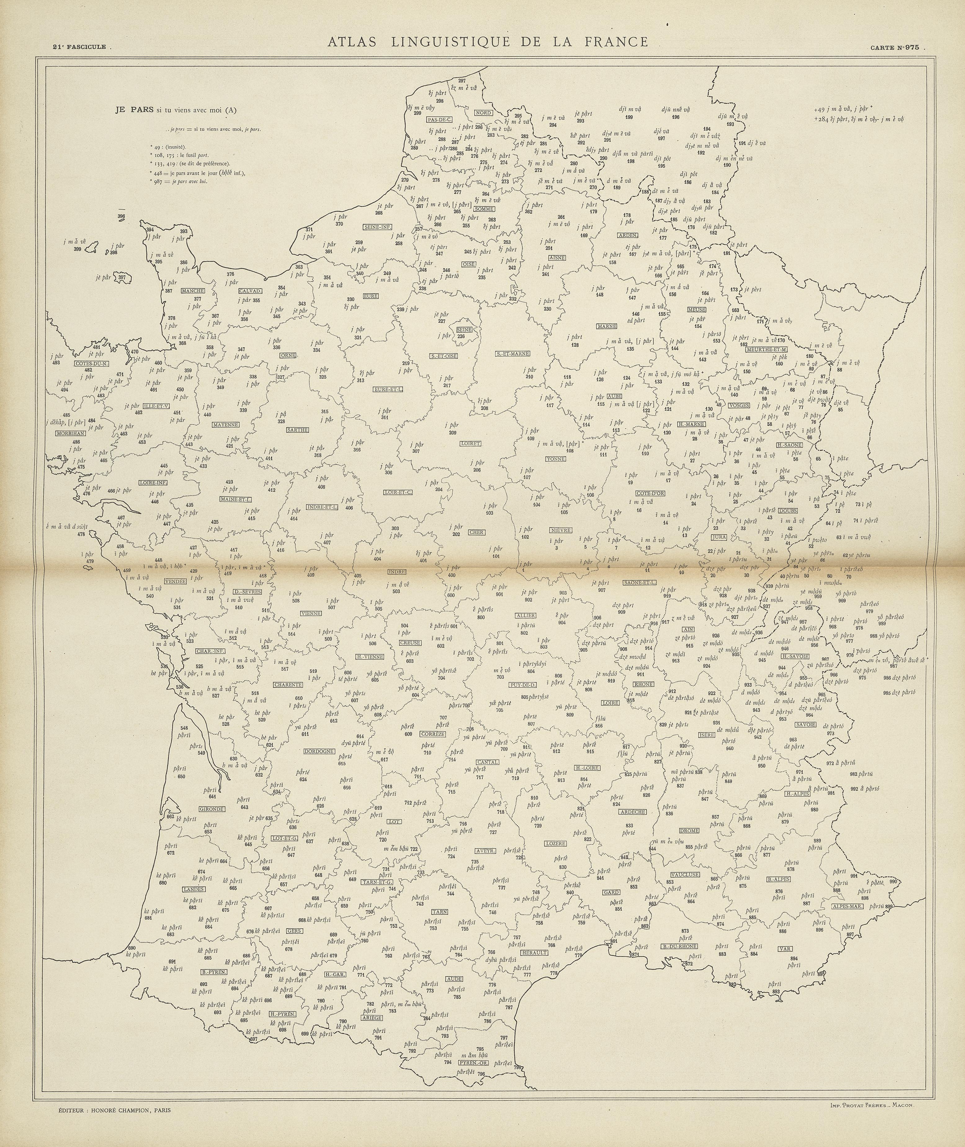 carte alf 975 du segment Je pars