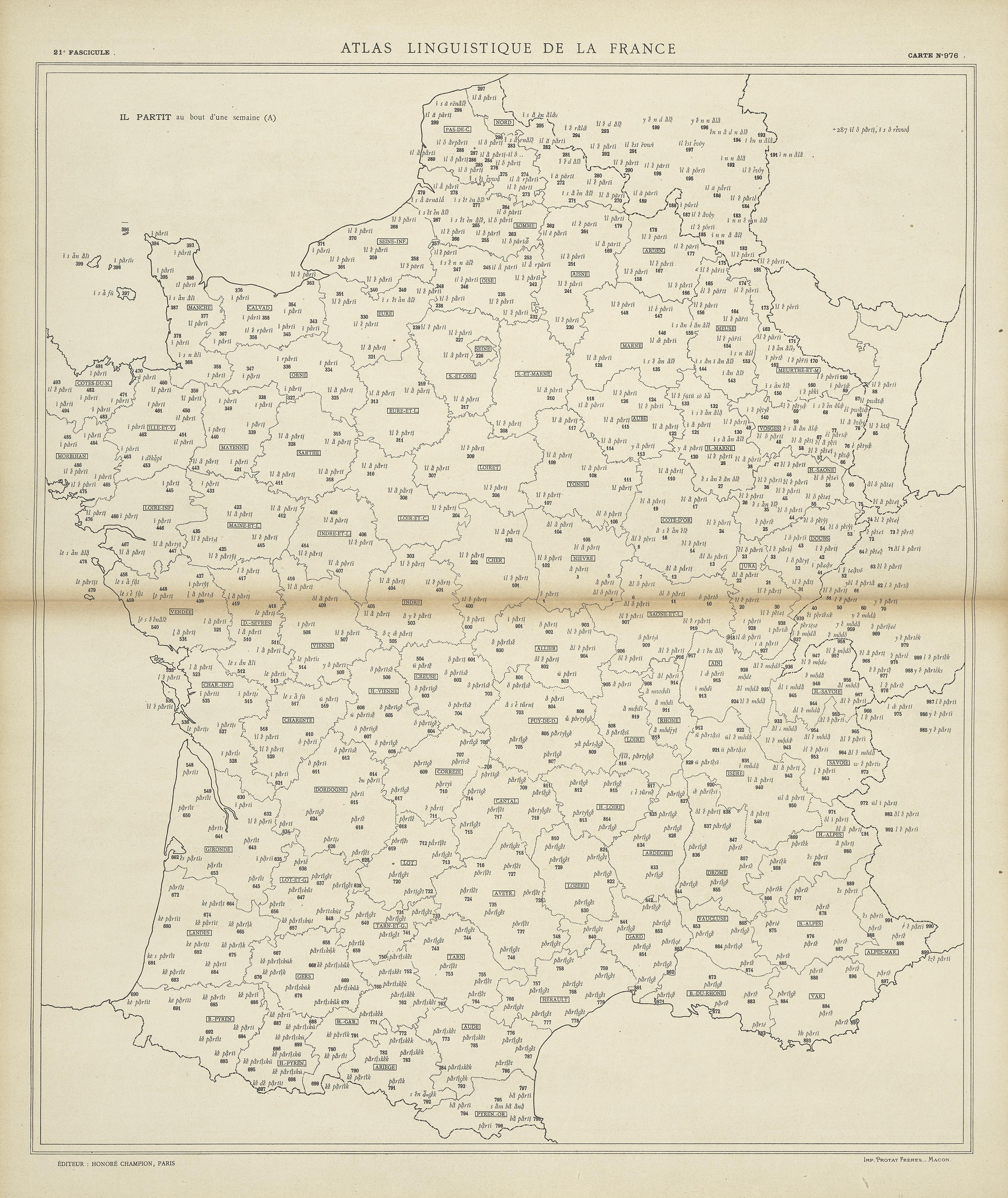 carte alf 976 du segment Il partit