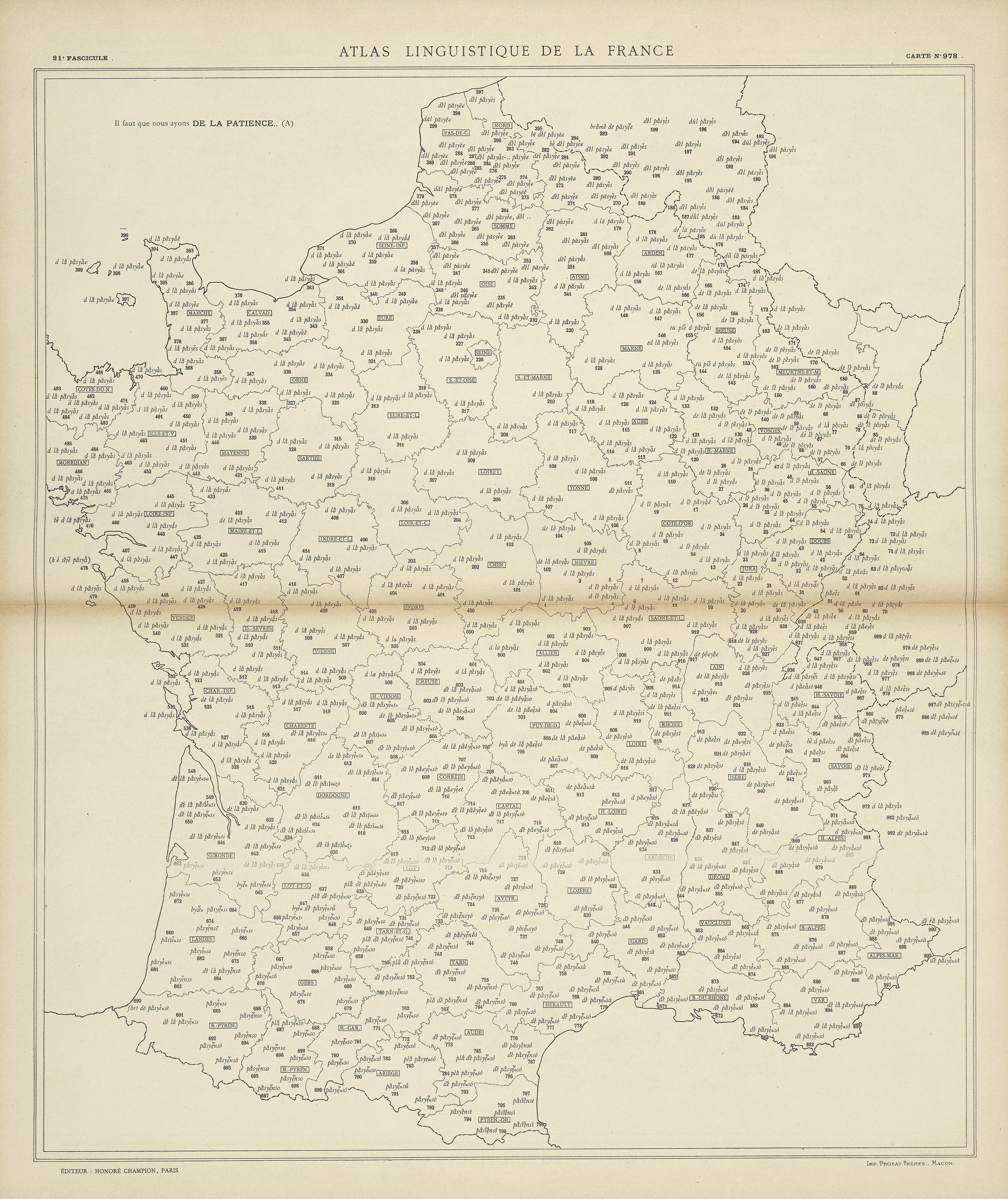 carte alf 978 du segment de la patience