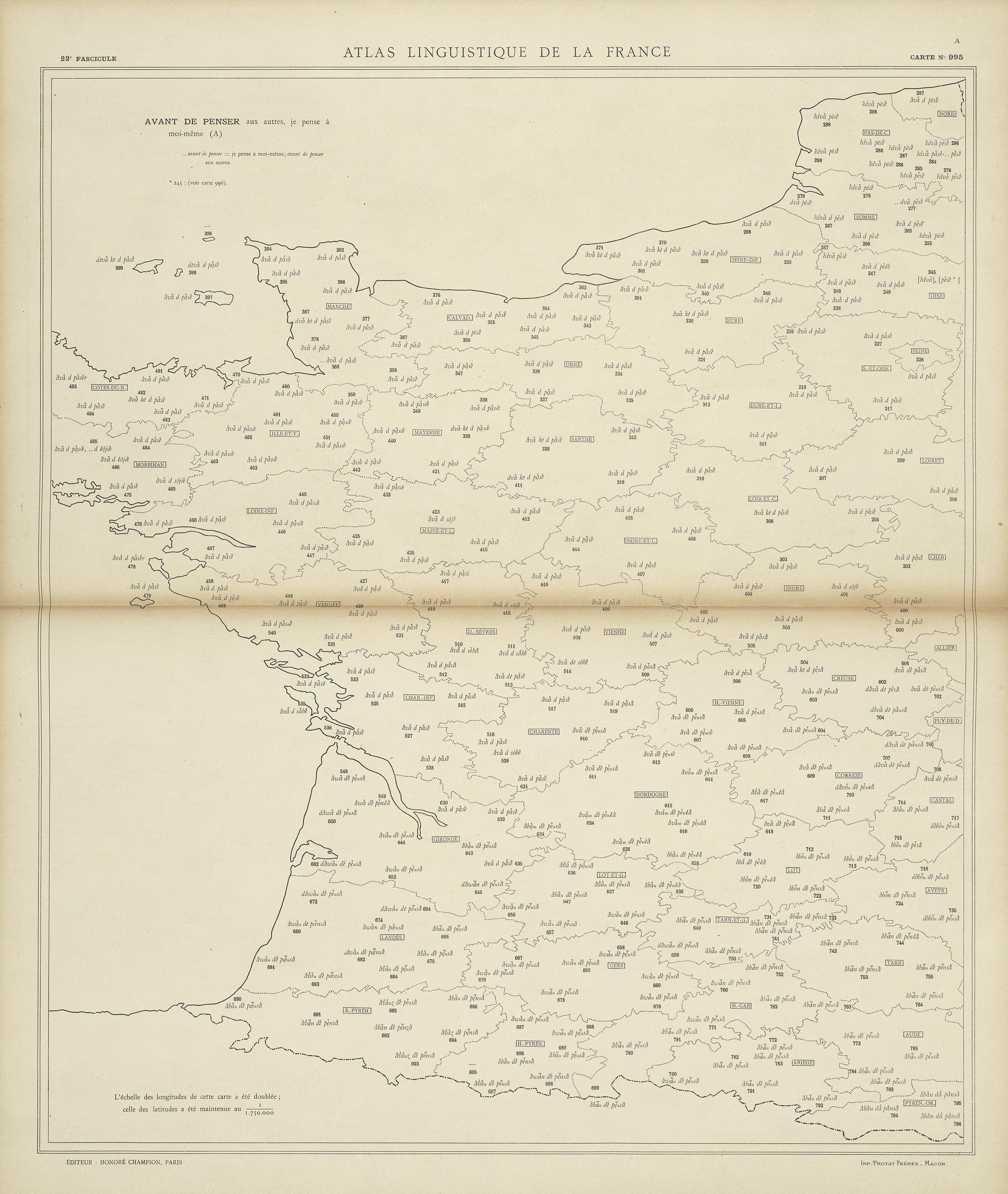 carte alf 995 du segment Avant de penser